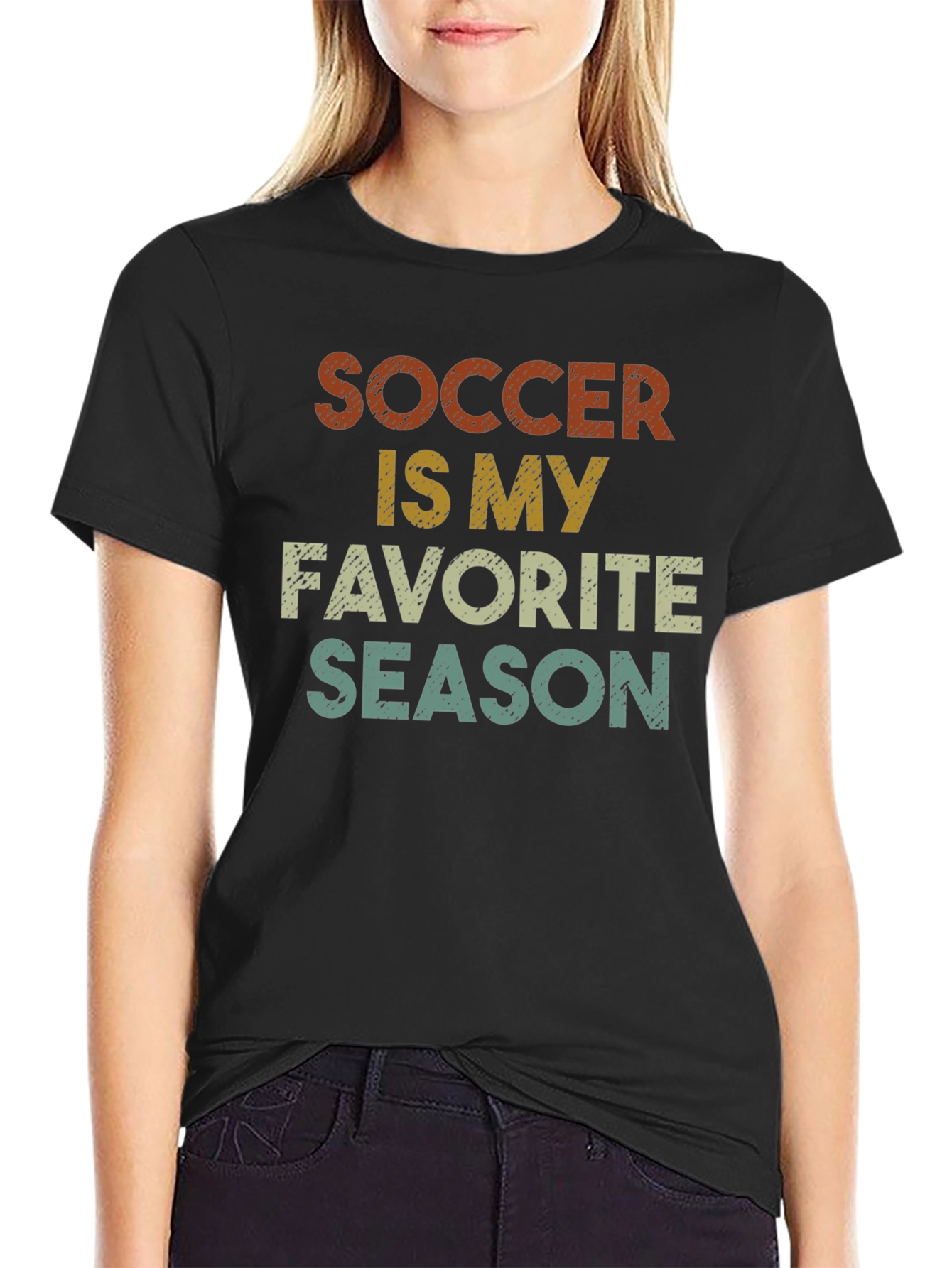 Soccer is My Favorite Season Graphic T-Shirt