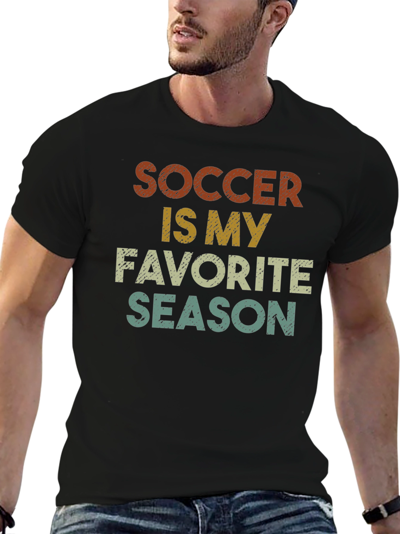 Soccer is My Favorite Season Graphic T-Shirt