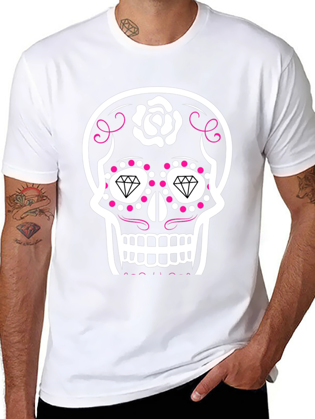Sugar Skull T-Shirt - Black Graphic Tee