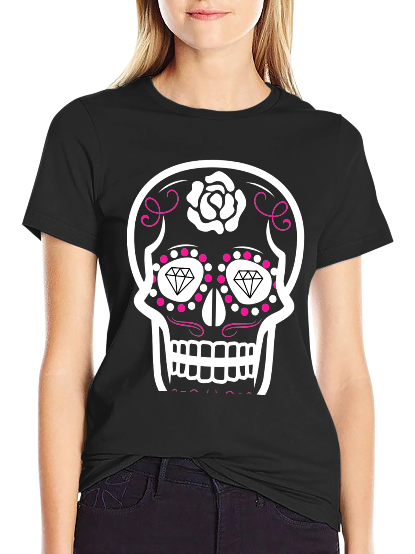 Sugar Skull T-Shirt - Black Graphic Tee