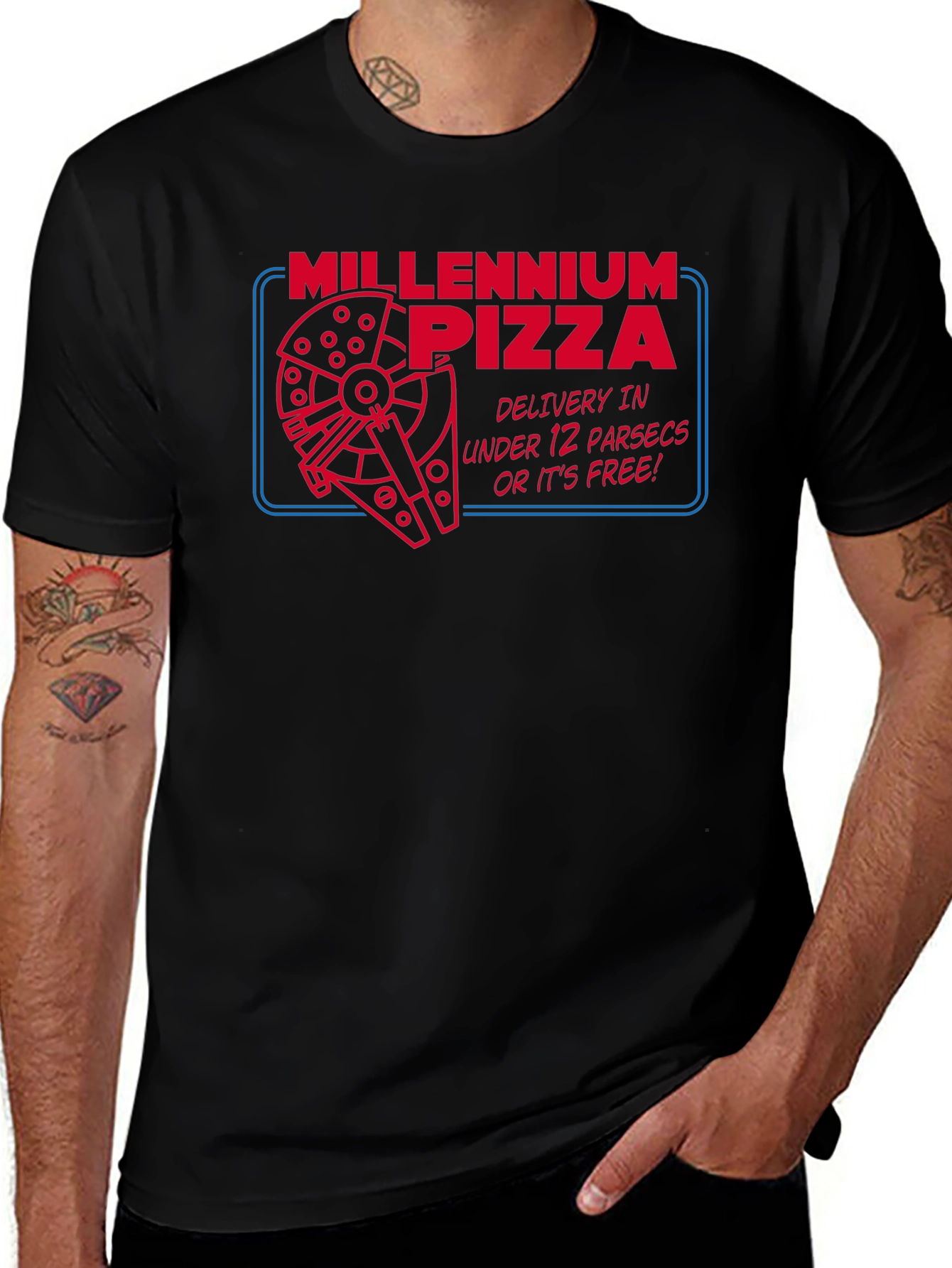 Millennium Pizza T-Shirt - Under 12 Parsecs!