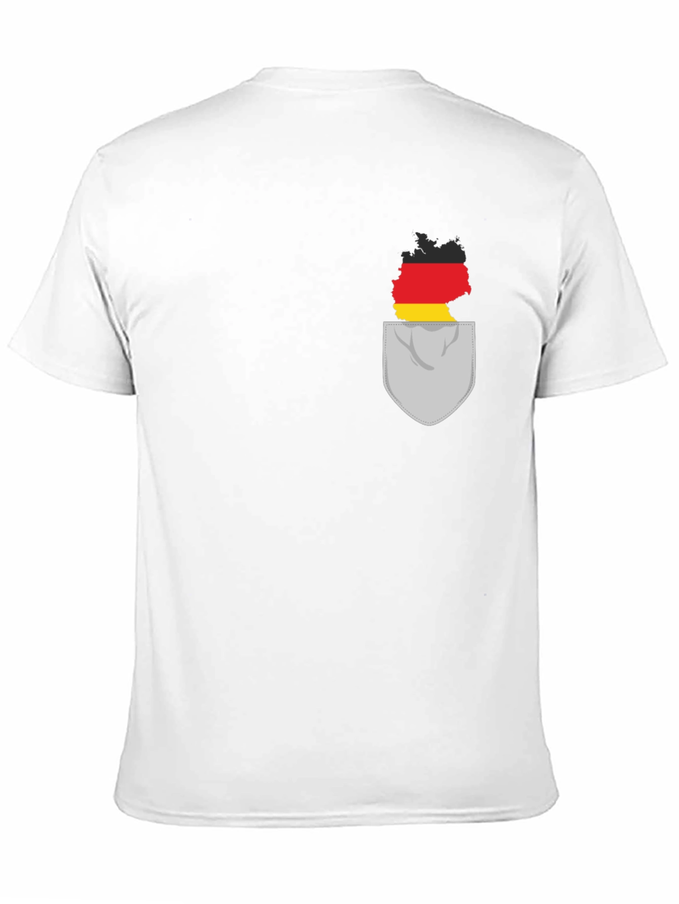 Germany Flag Pocket Black T-Shirt