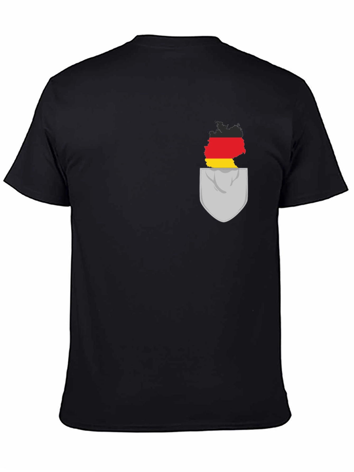 Germany Flag Pocket Black T-Shirt