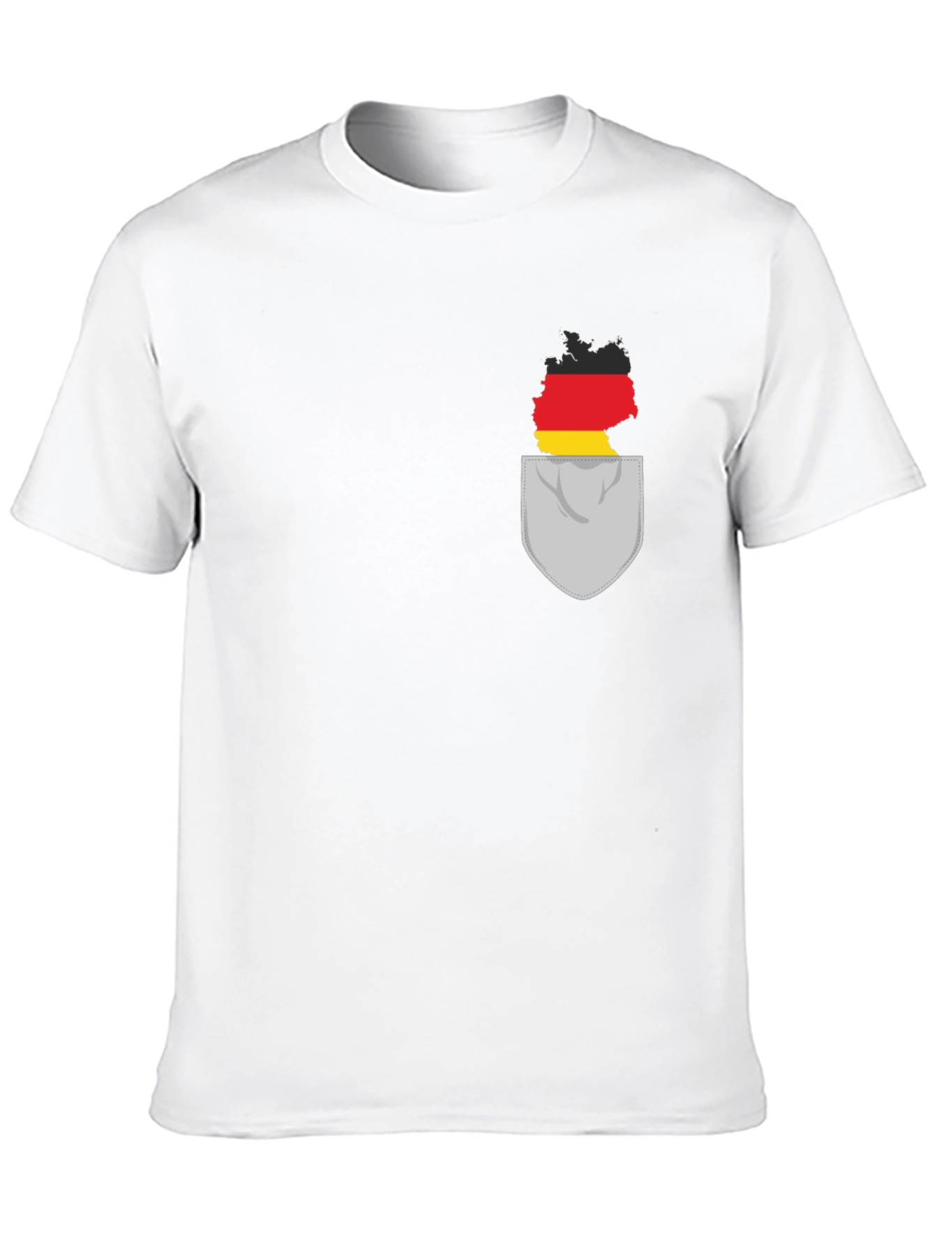 Germany Flag Pocket Black T-Shirt