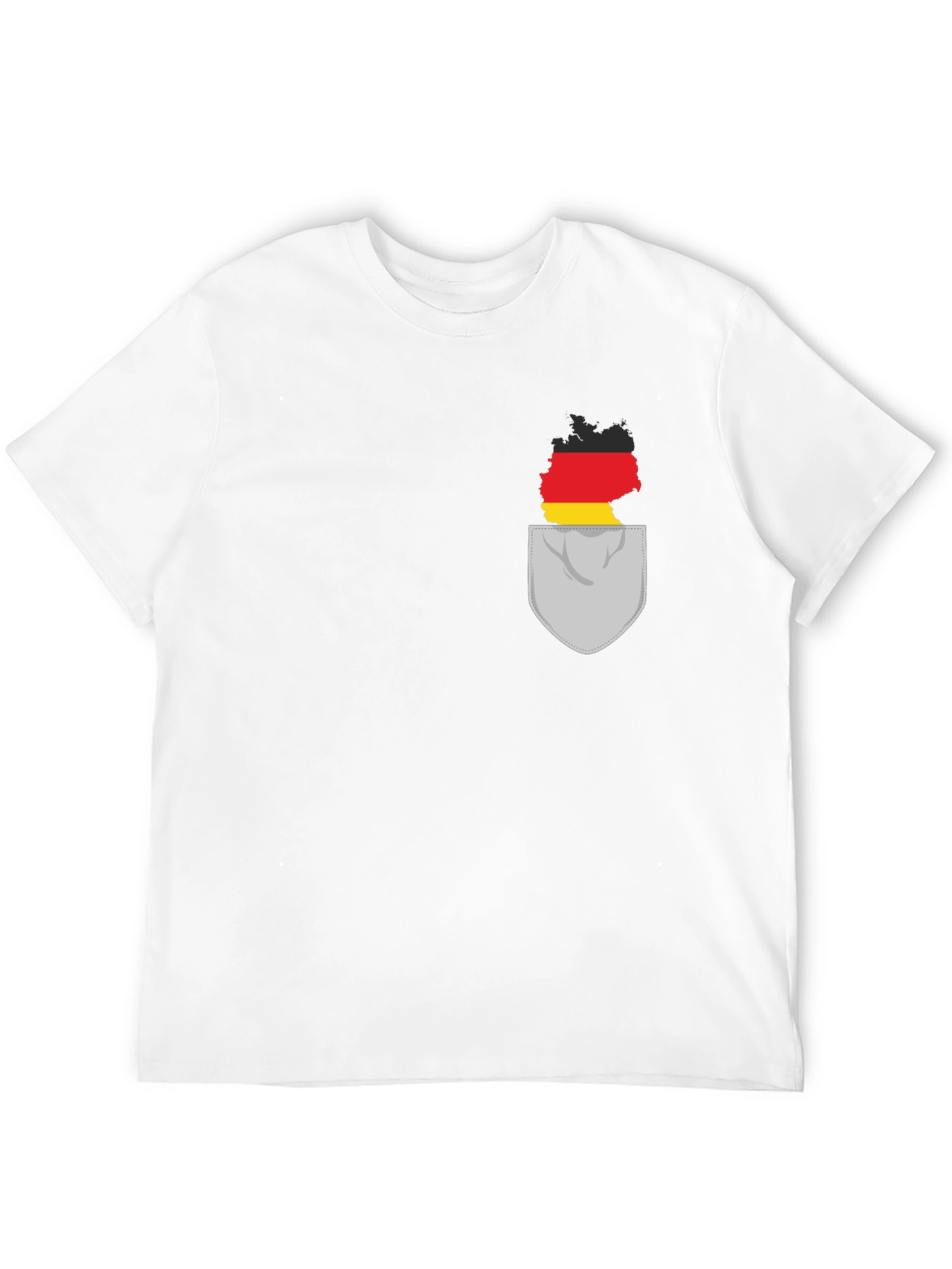 Germany Flag Pocket Black T-Shirt