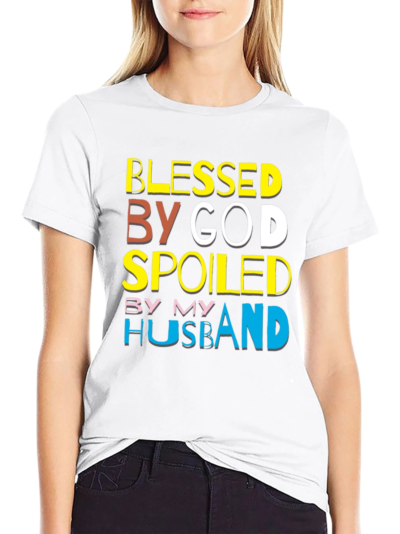 Blessed By God Spoiled By My Husband T-Shirt