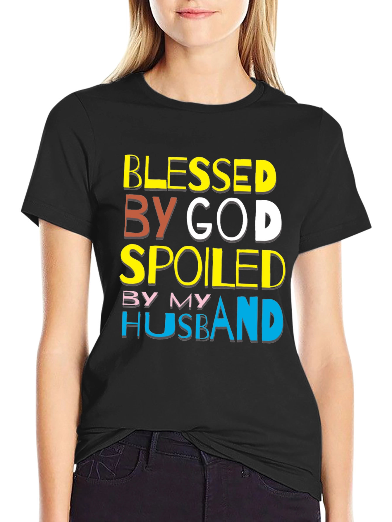 Blessed By God Spoiled By My Husband T-Shirt