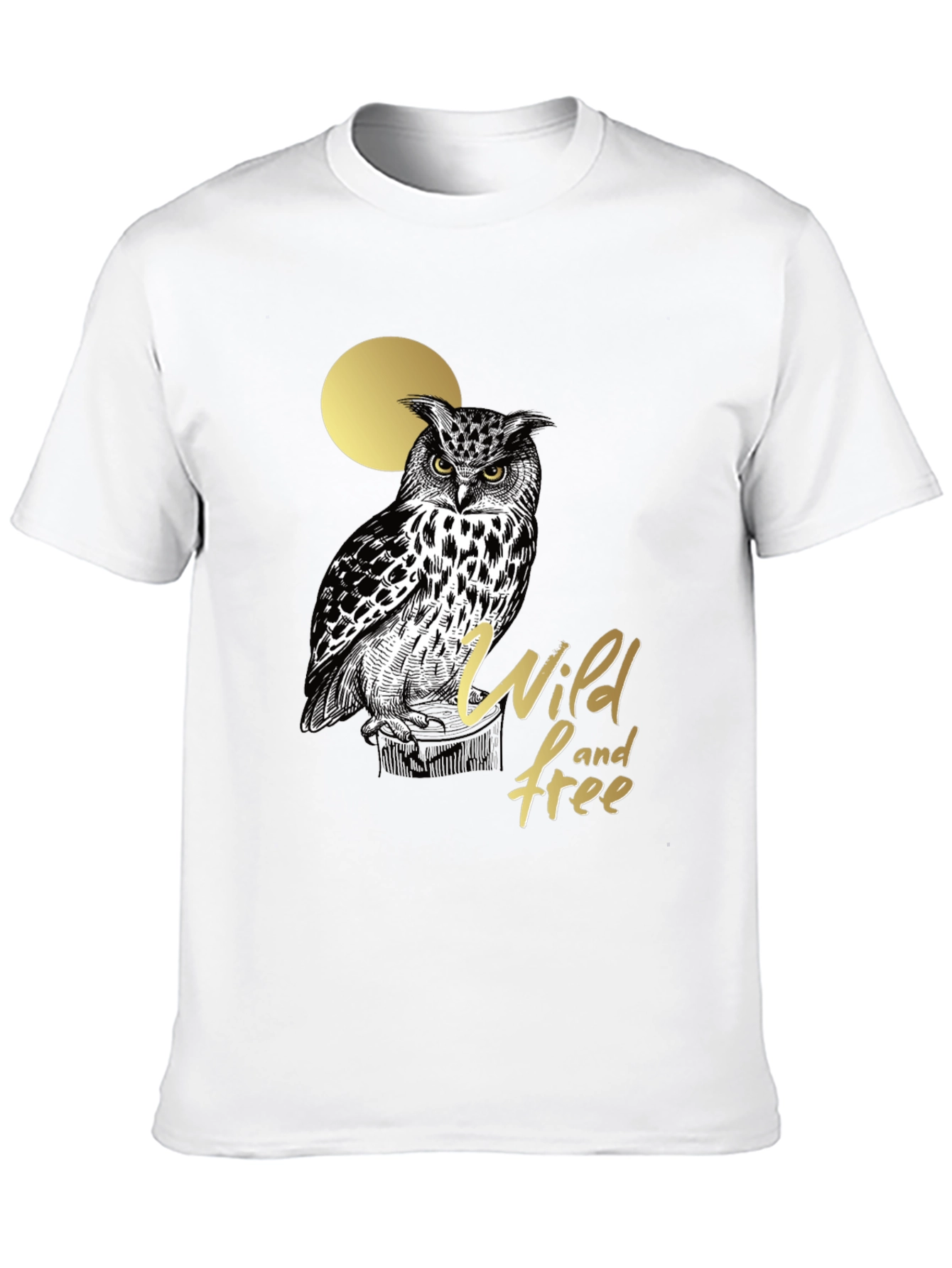 Wild and Free Owl Graphic Tee - Black