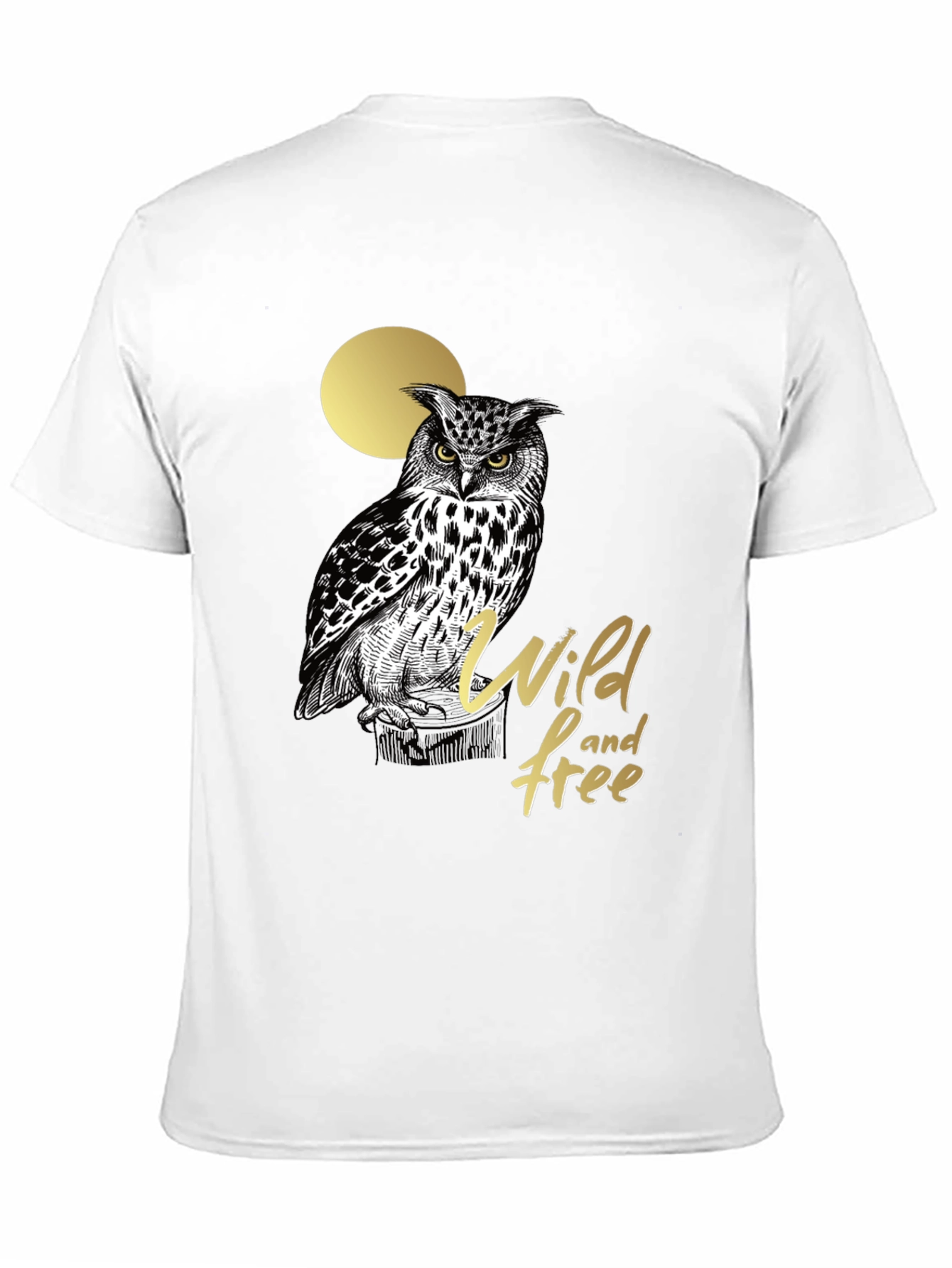 Wild and Free Owl Graphic Tee - Black