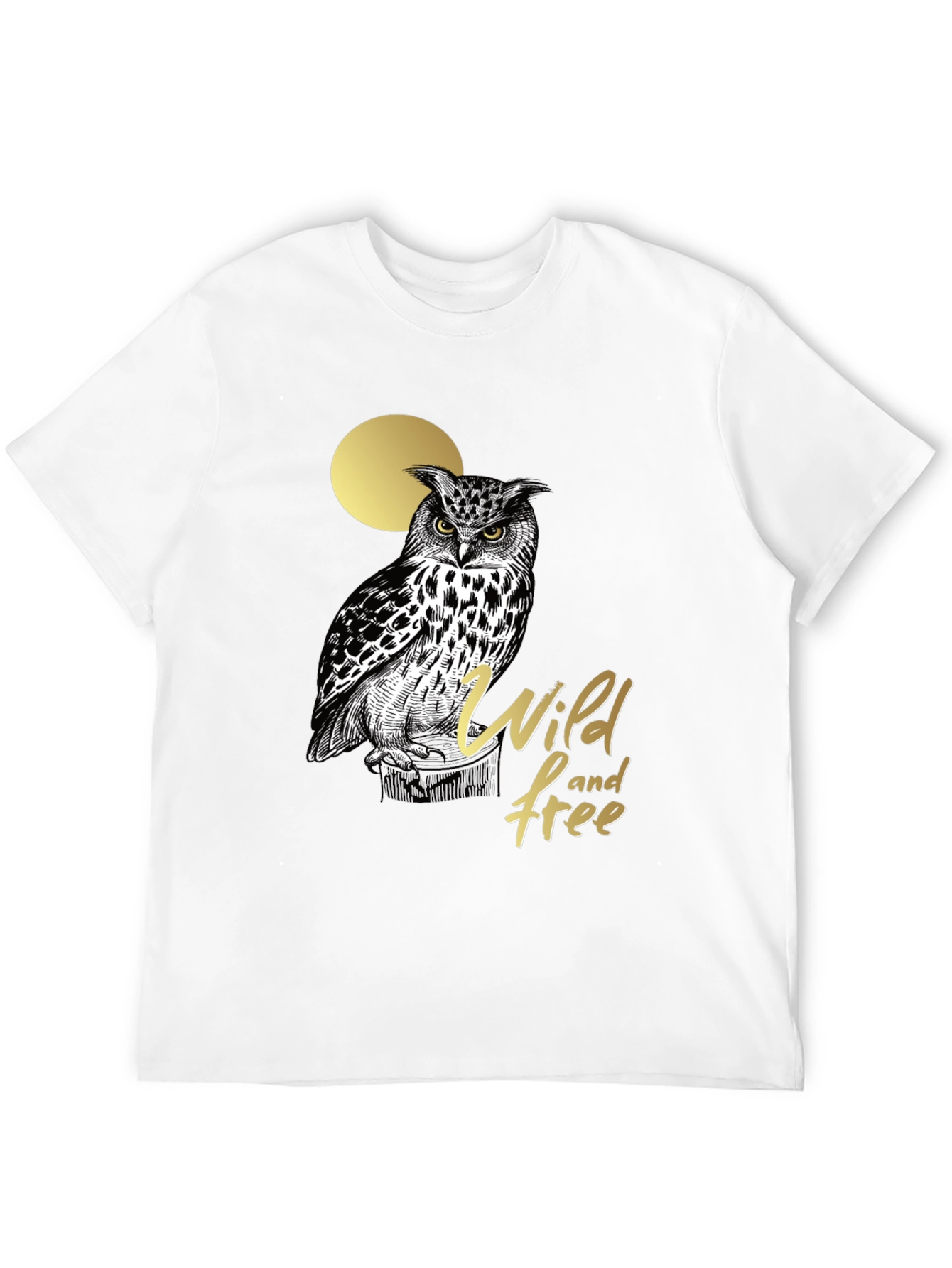 Wild and Free Owl Graphic Tee - Black