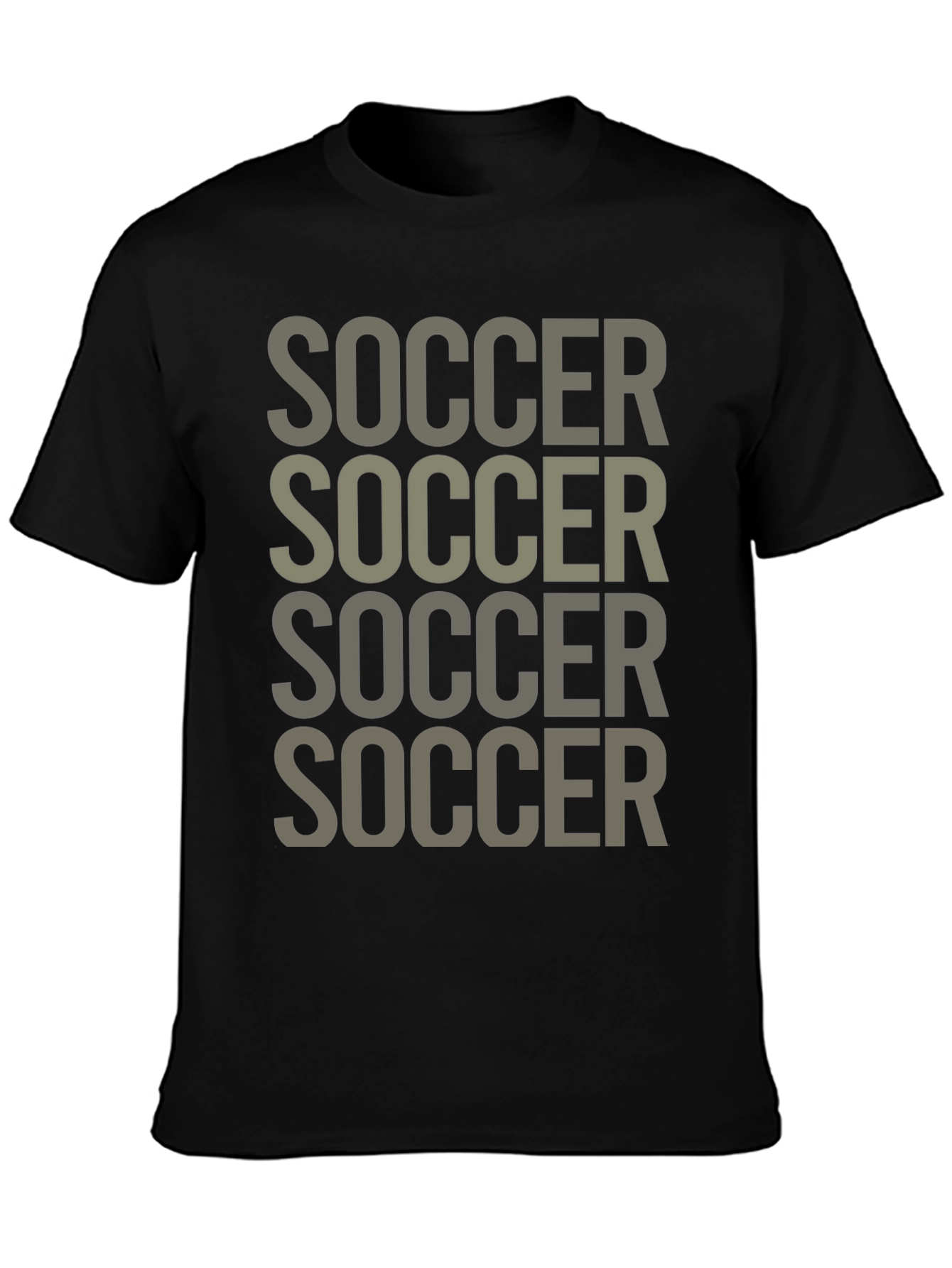 Soccer Tee: Repeated Text Graphic T-Shirt