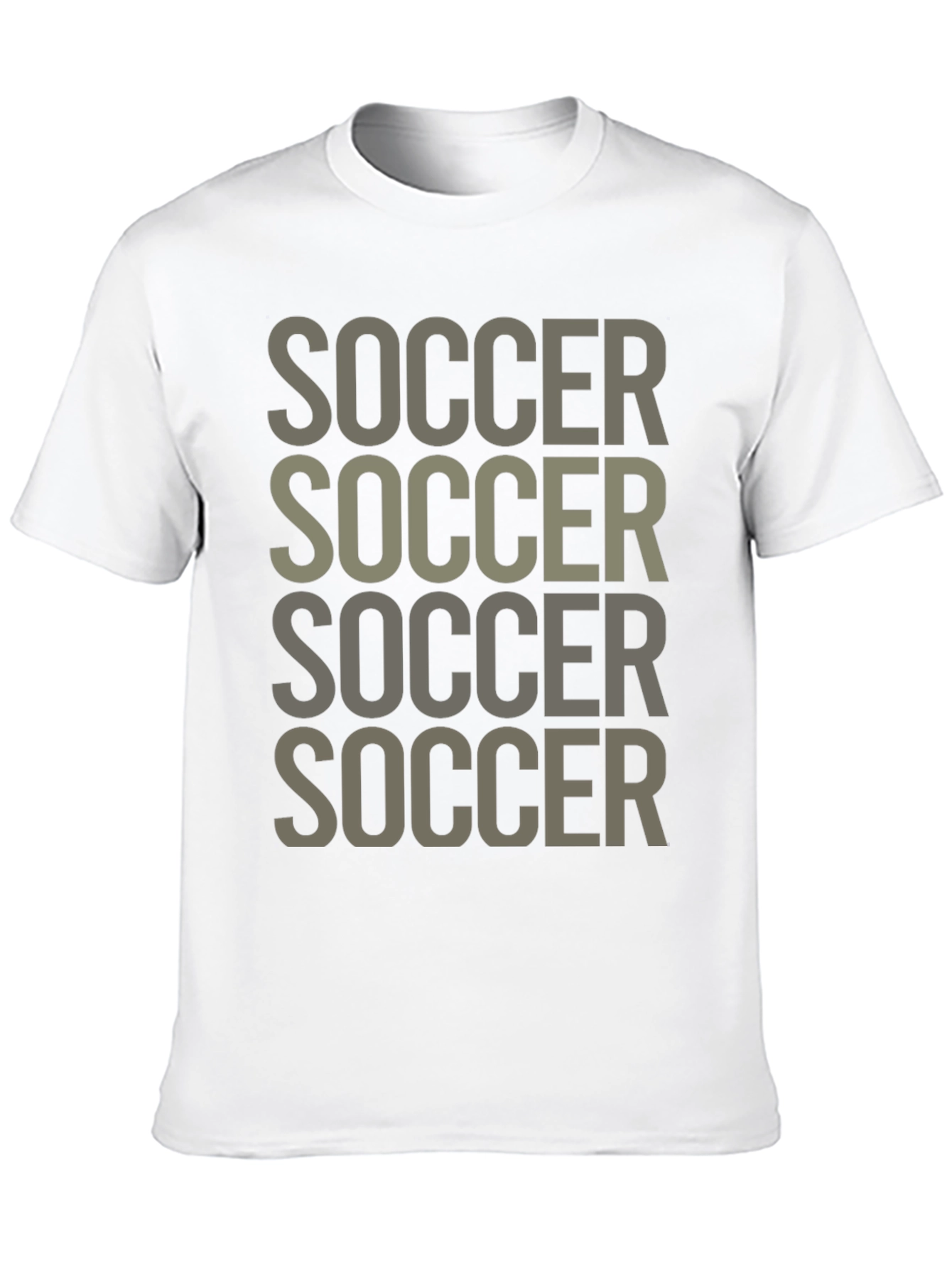 Soccer Tee: Repeated Text Graphic T-Shirt