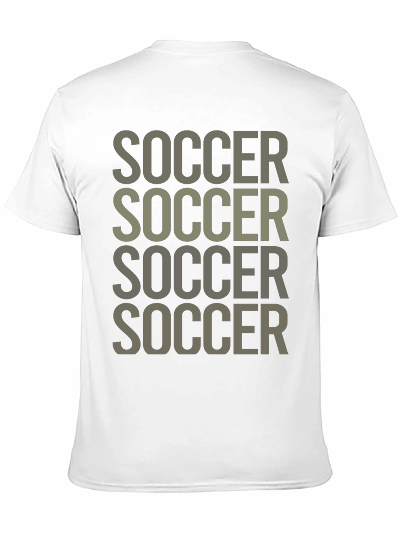 Soccer Tee: Repeated Text Graphic T-Shirt