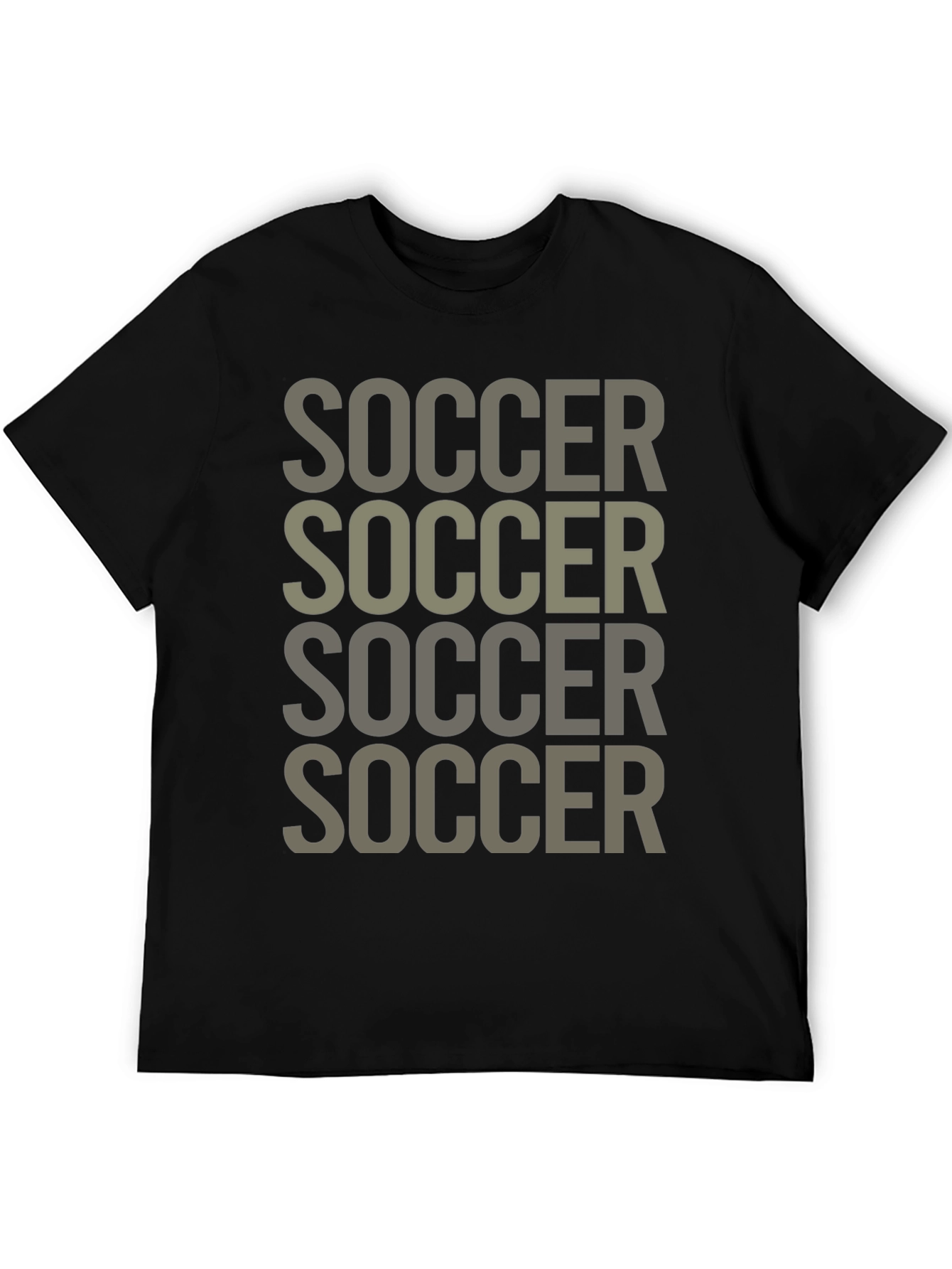 Soccer Tee: Repeated Text Graphic T-Shirt