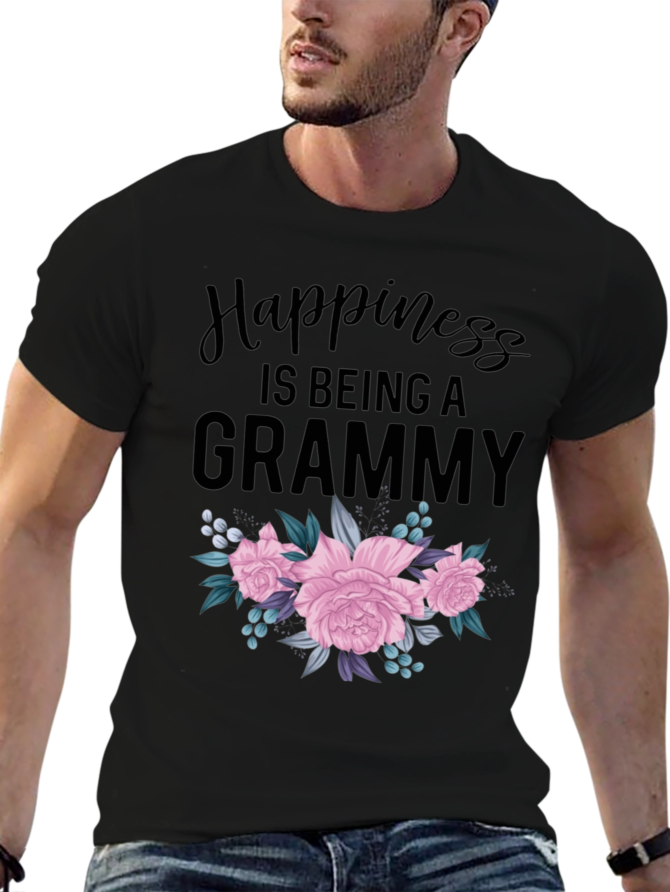 Happiness is Being a Grammy Floral T-Shirt