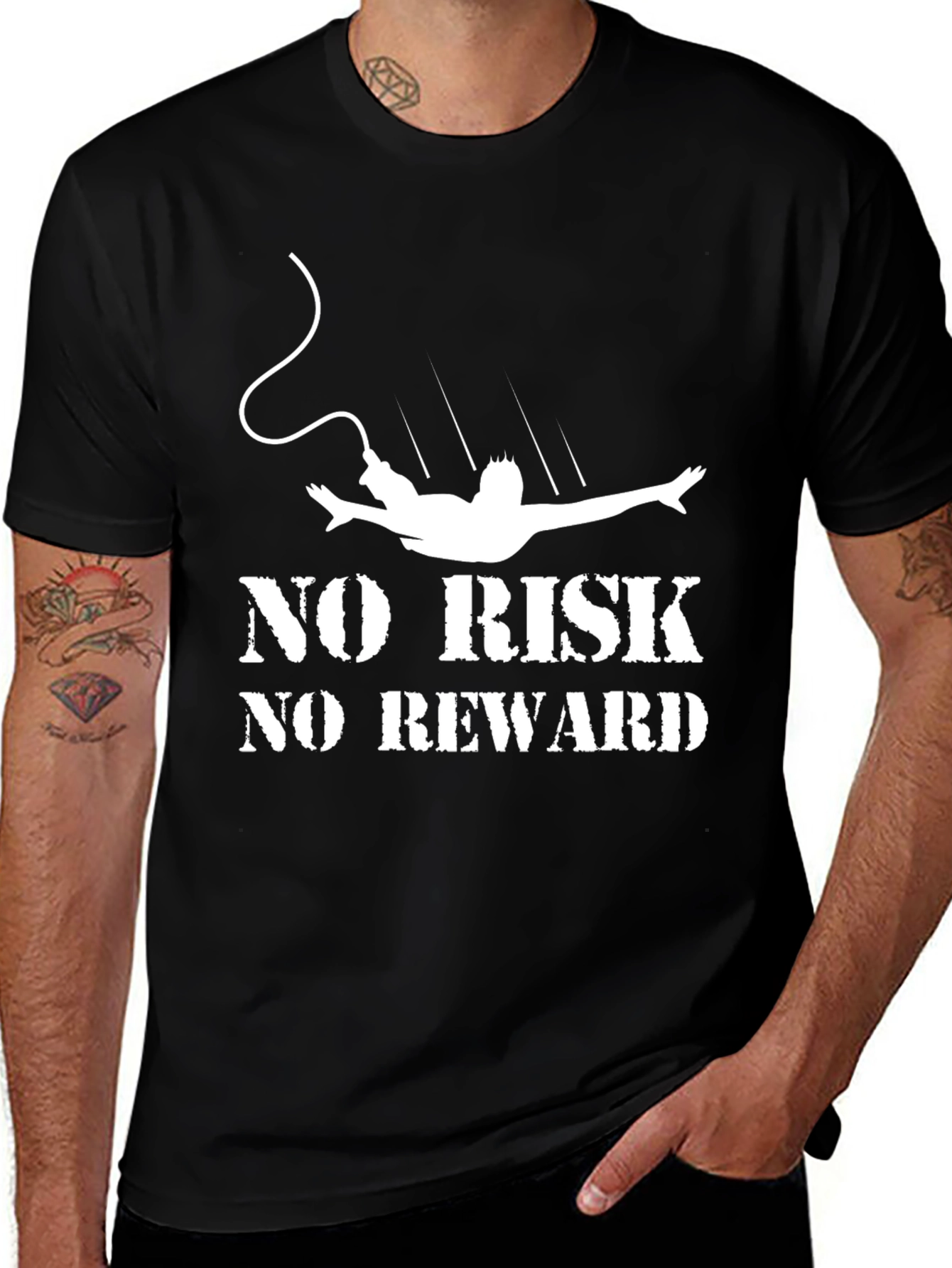No Risk No Reward Bungee Jumping T-Shirt