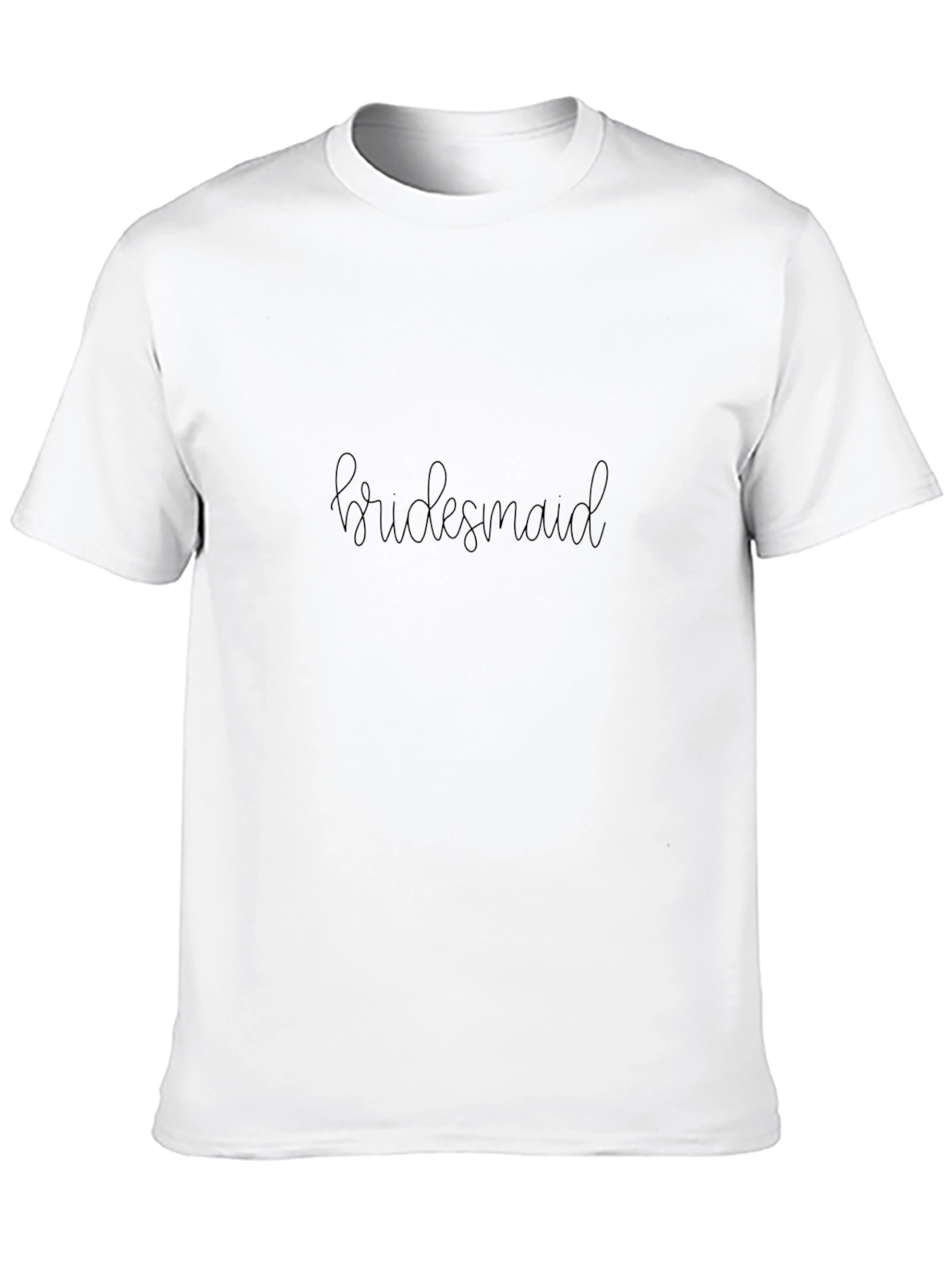 Bridesmaid Crew Neck Black T-Shirt