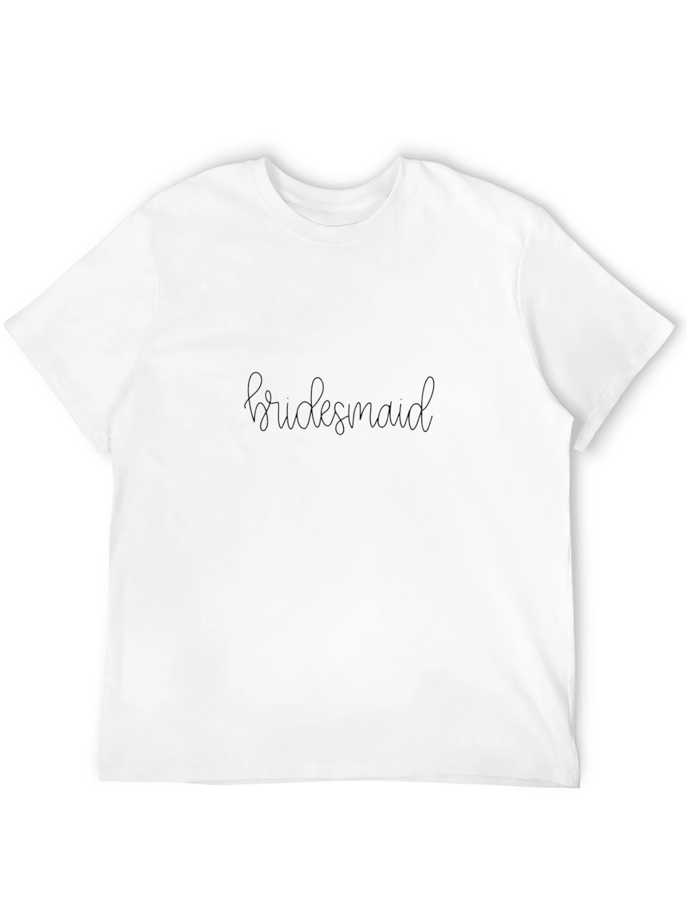 Bridesmaid Crew Neck Black T-Shirt