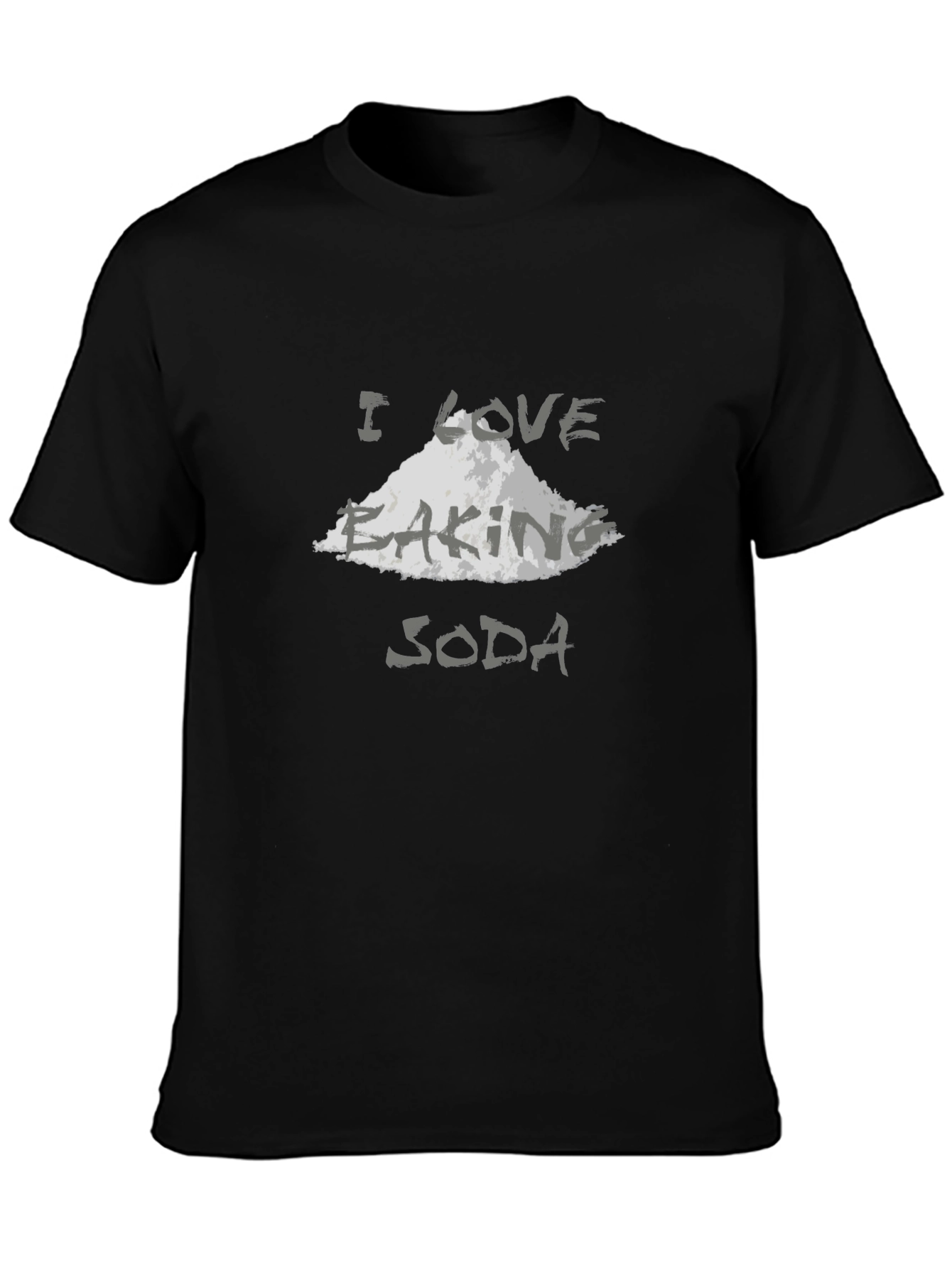 I Love Baking Soda Graphic T-Shirt - Black