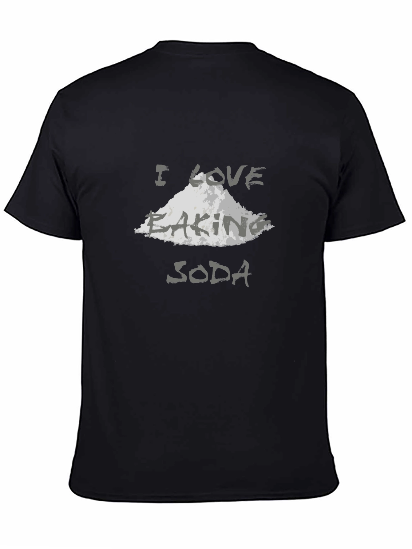 I Love Baking Soda Graphic T-Shirt - Black