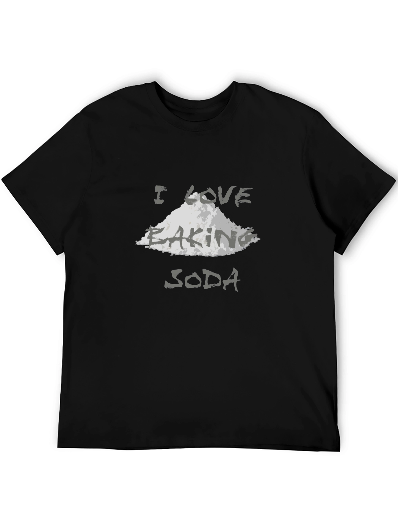I Love Baking Soda Graphic T-Shirt - Black