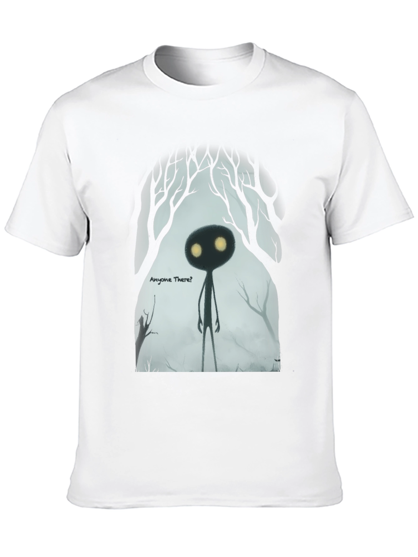 Eerie Shadow Figure Graphic Tee