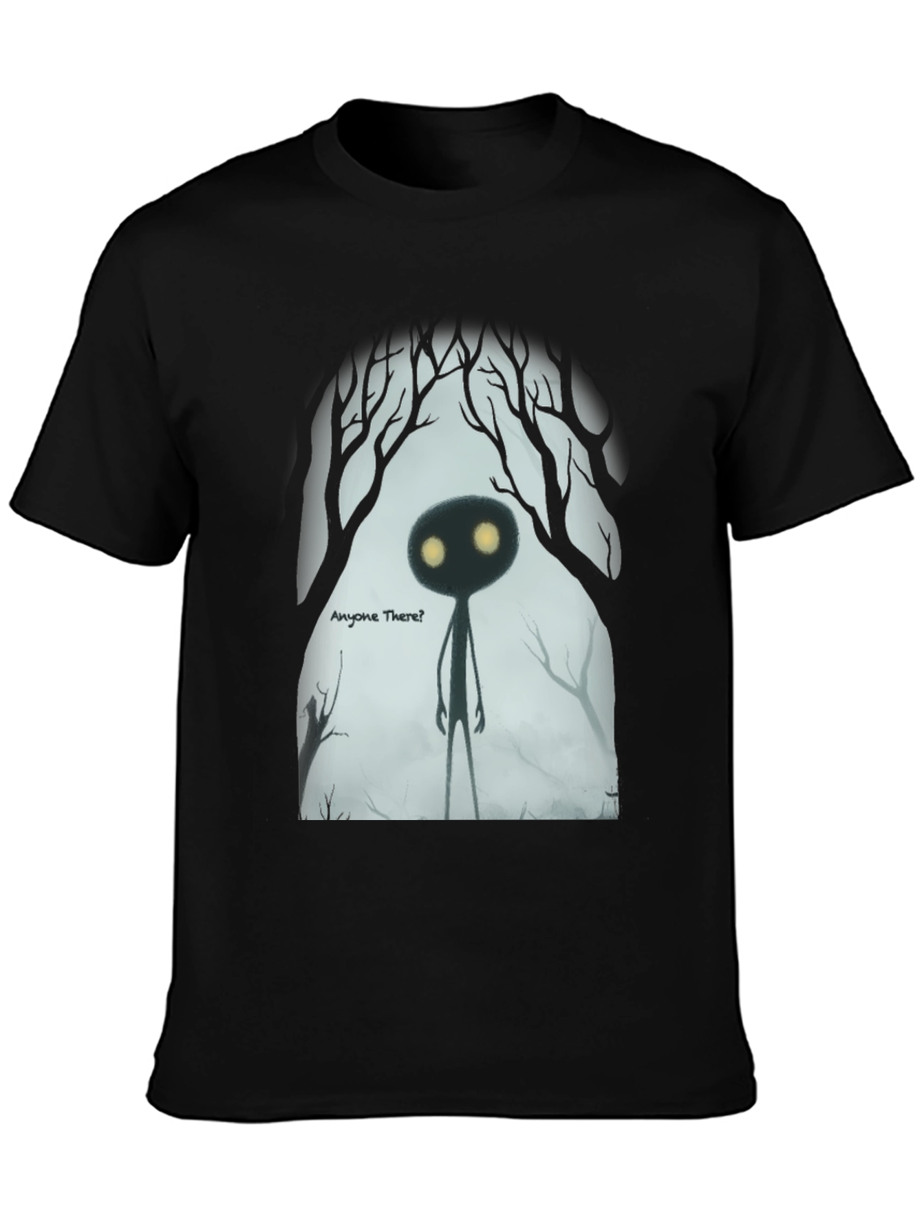 Eerie Shadow Figure Graphic Tee