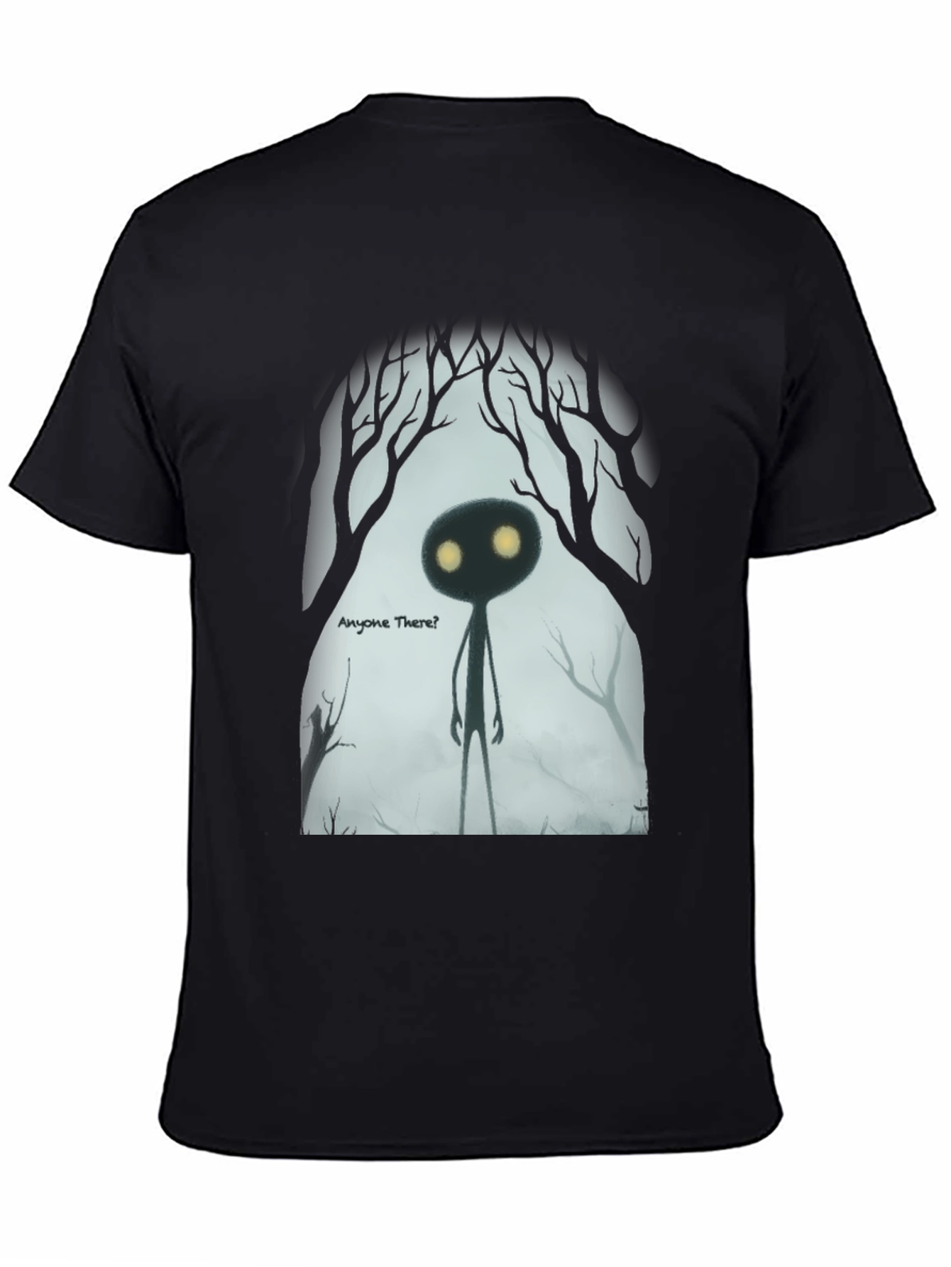 Eerie Shadow Figure Graphic Tee