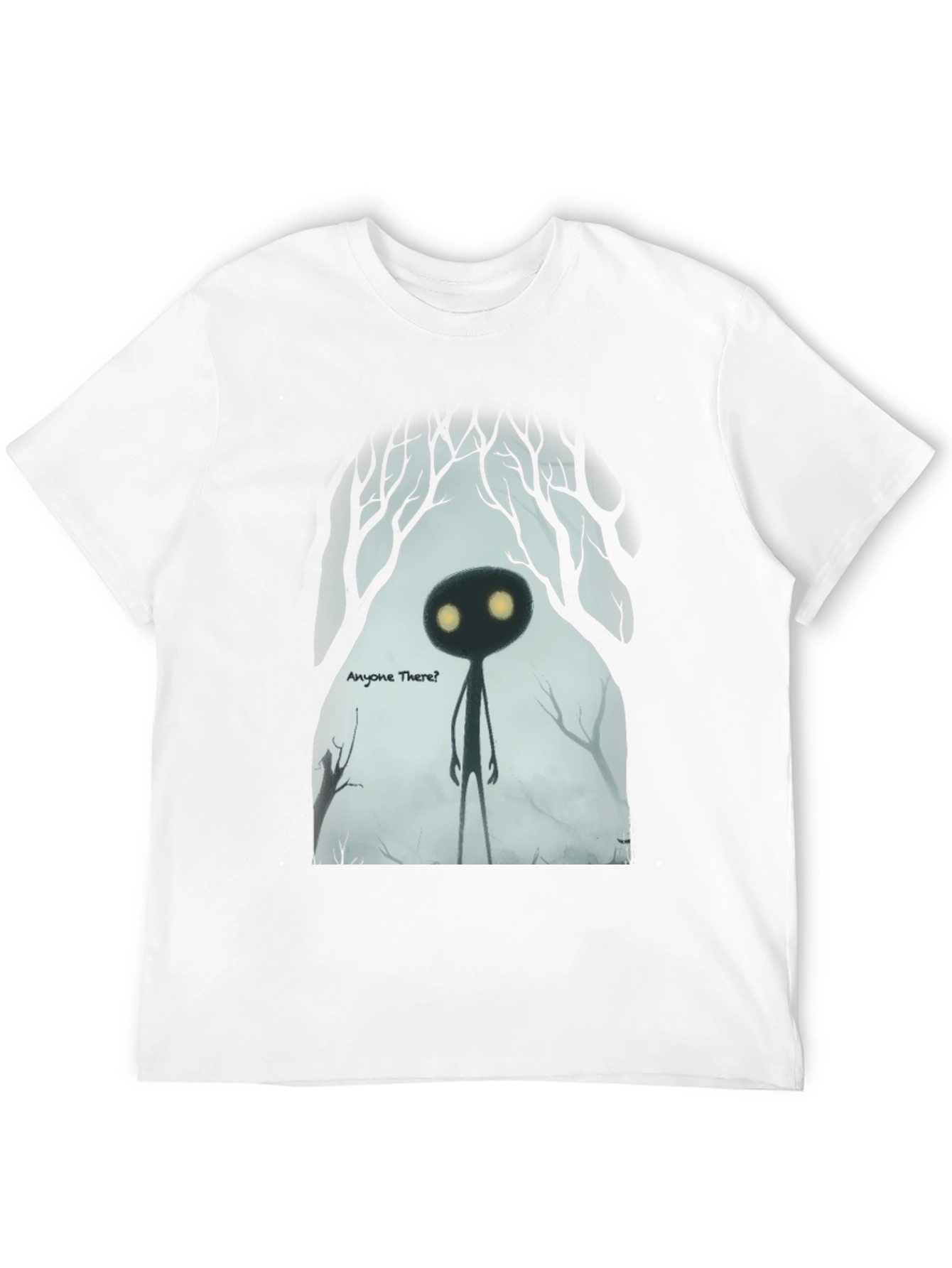 Eerie Shadow Figure Graphic Tee