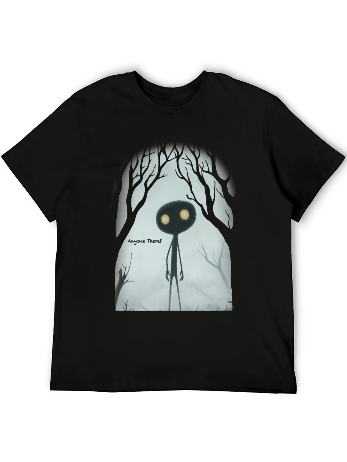 Eerie Shadow Figure Graphic Tee