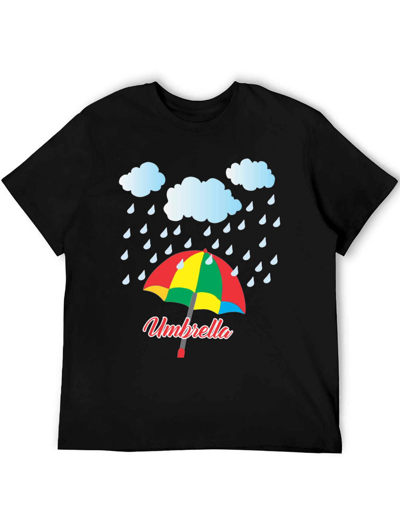 Rainy Day Umbrella Graphic T-Shirt