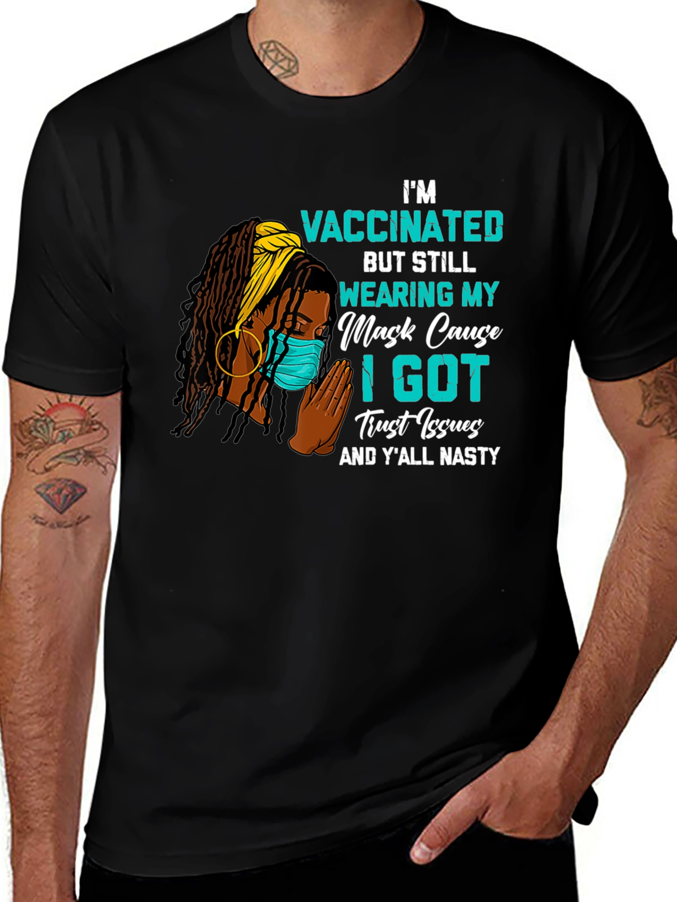 Vaccinated Trust Issues Graphic Tee