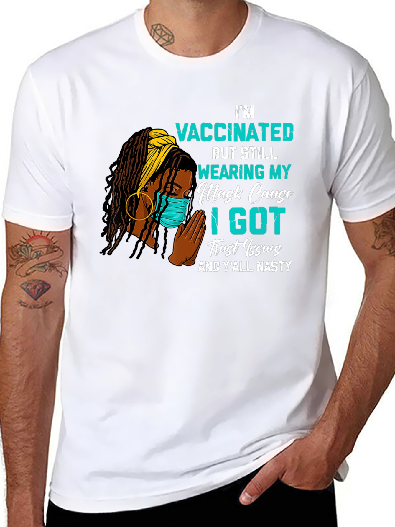 Vaccinated Trust Issues Graphic Tee