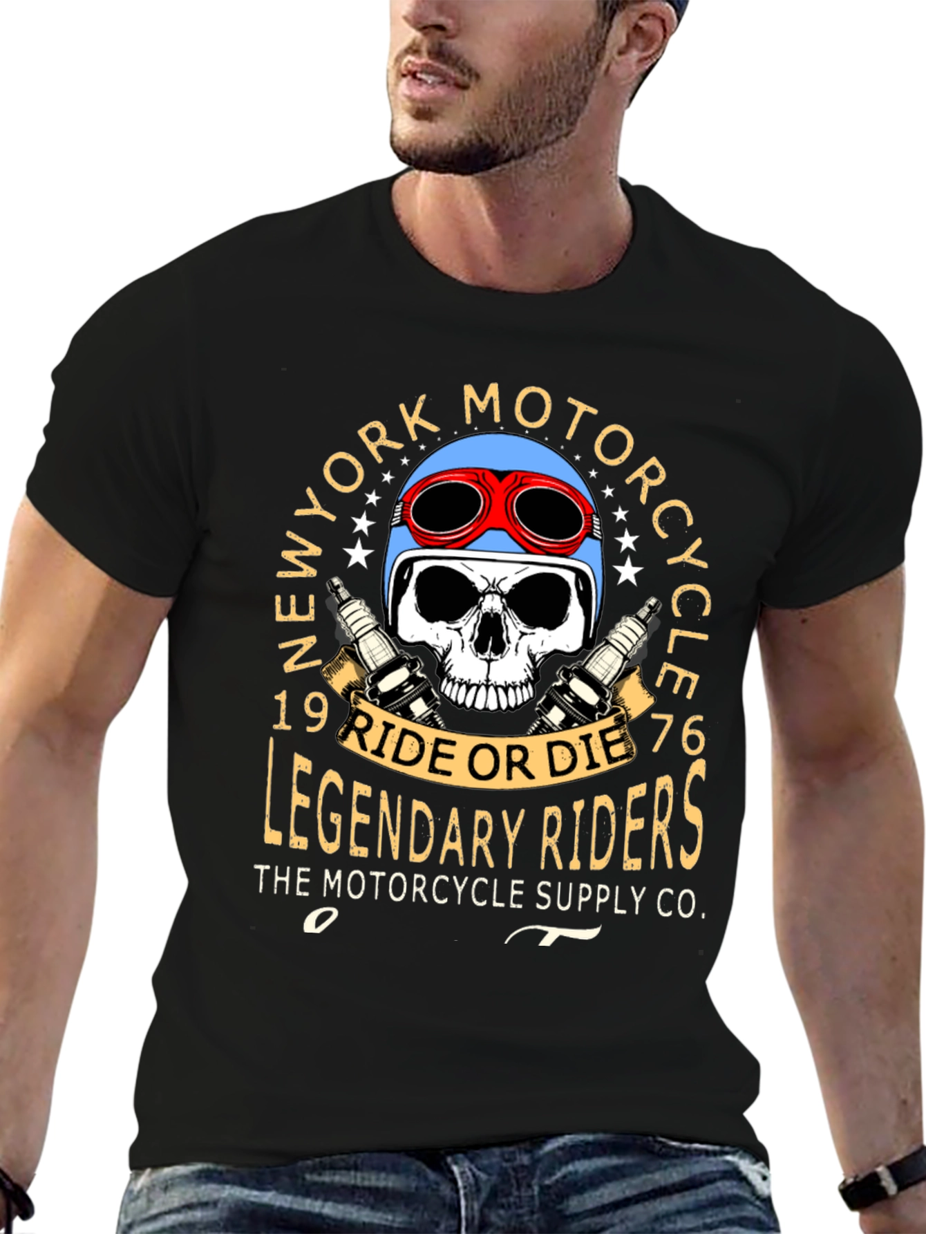 New York Motorcycle Legendary Rider Graphic Tee
