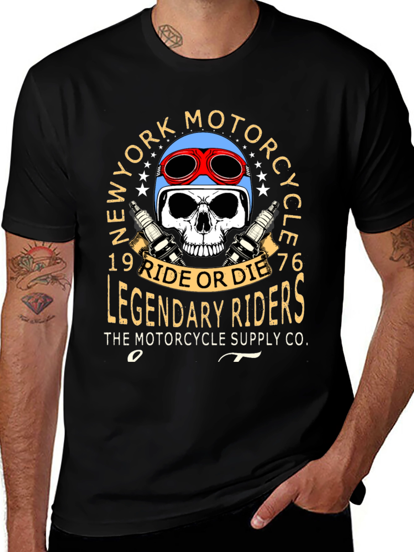 New York Motorcycle Legendary Rider Graphic Tee