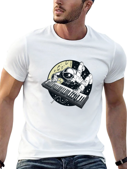 Astronaut Keyboard Player Graphic Tee