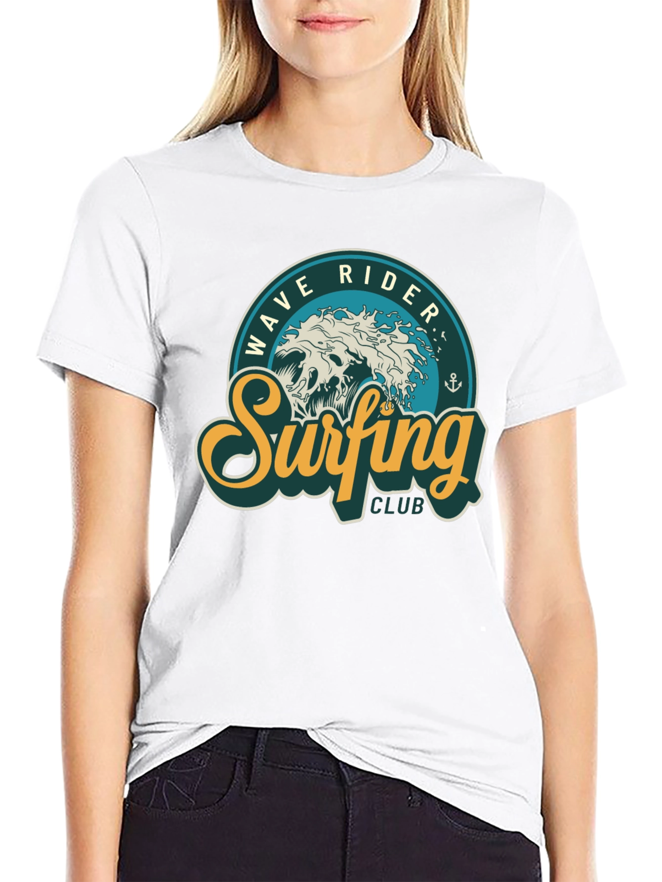 Wave Rider Surfing Club Black T-Shirt