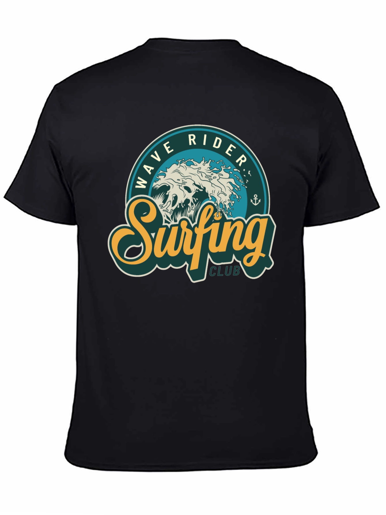 Wave Rider Surfing Club Black T-Shirt