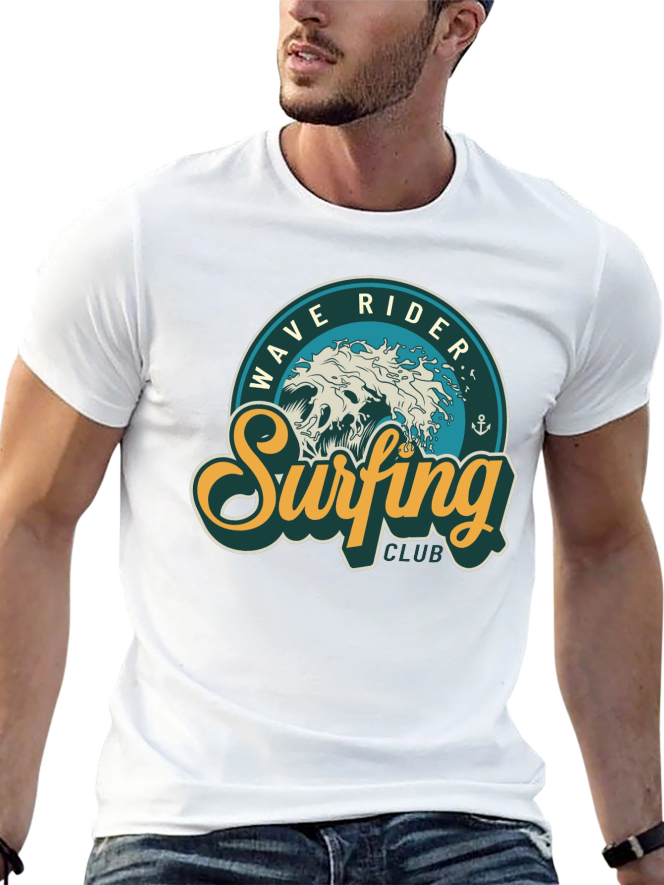 Wave Rider Surfing Club Black T-Shirt