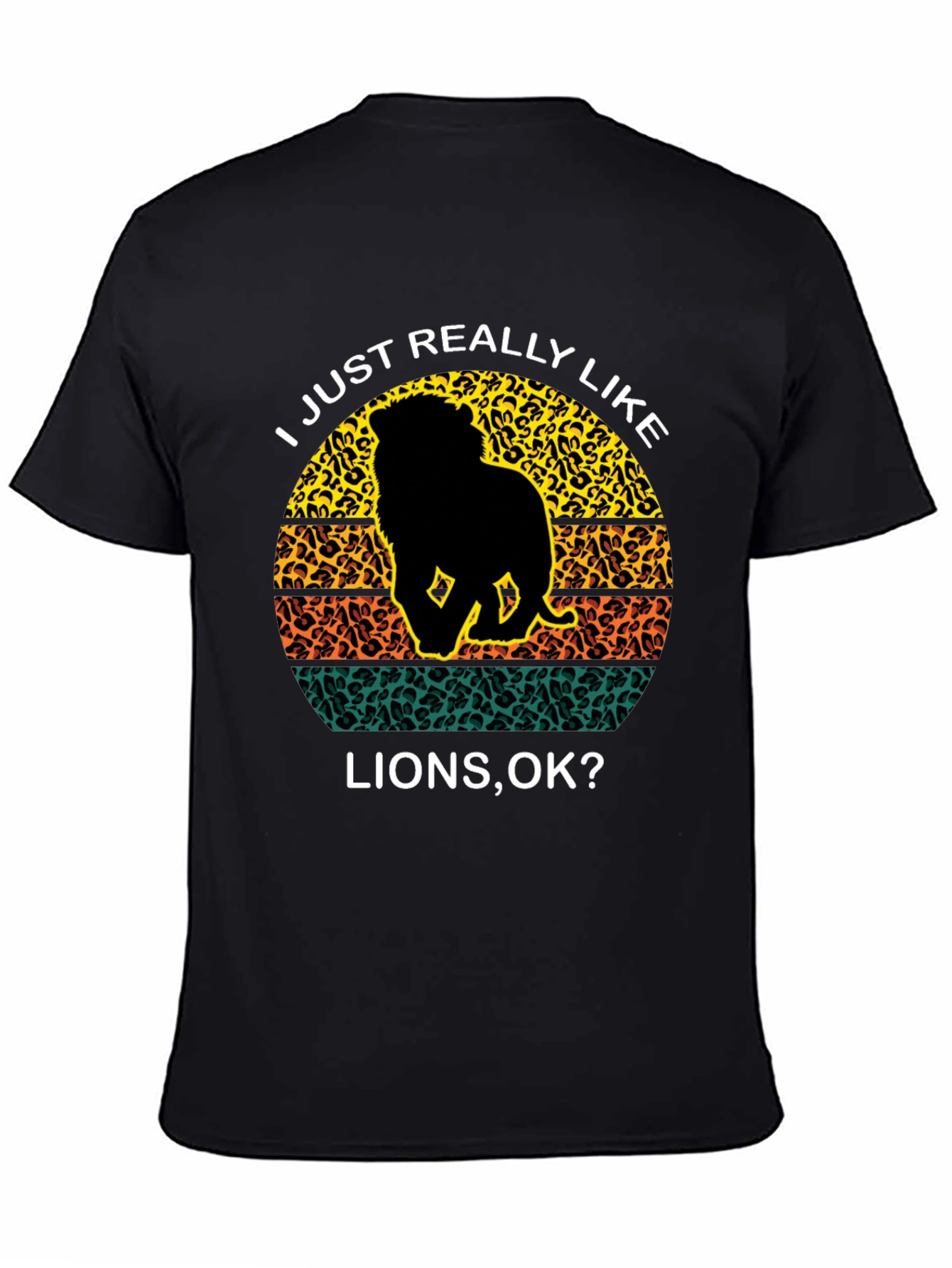Lion Lover Graphic Tee - Animal Print Design