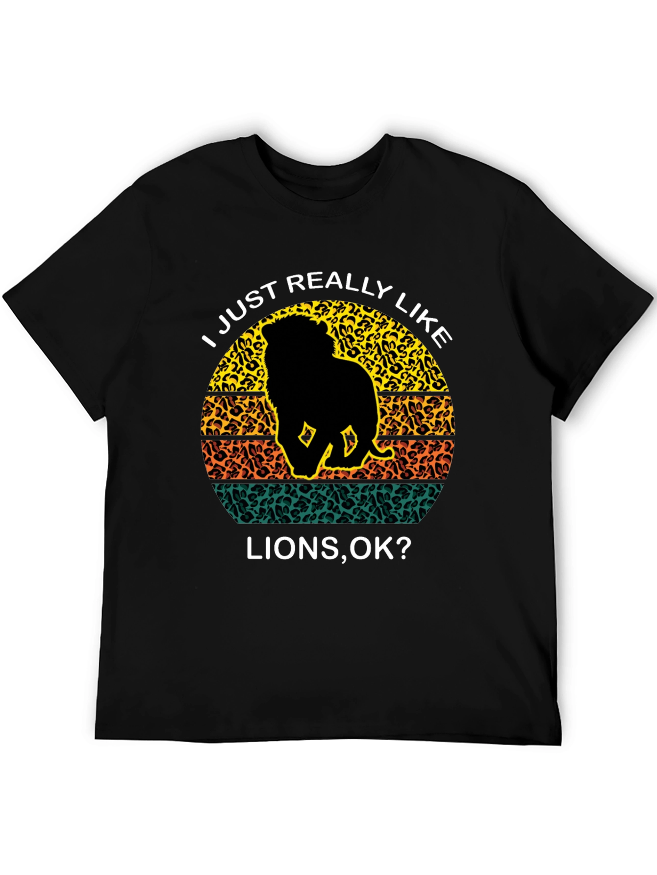 Lion Lover Graphic Tee - Animal Print Design