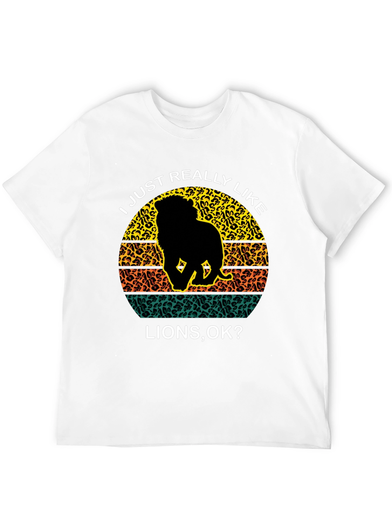 Lion Lover Graphic Tee - Animal Print Design
