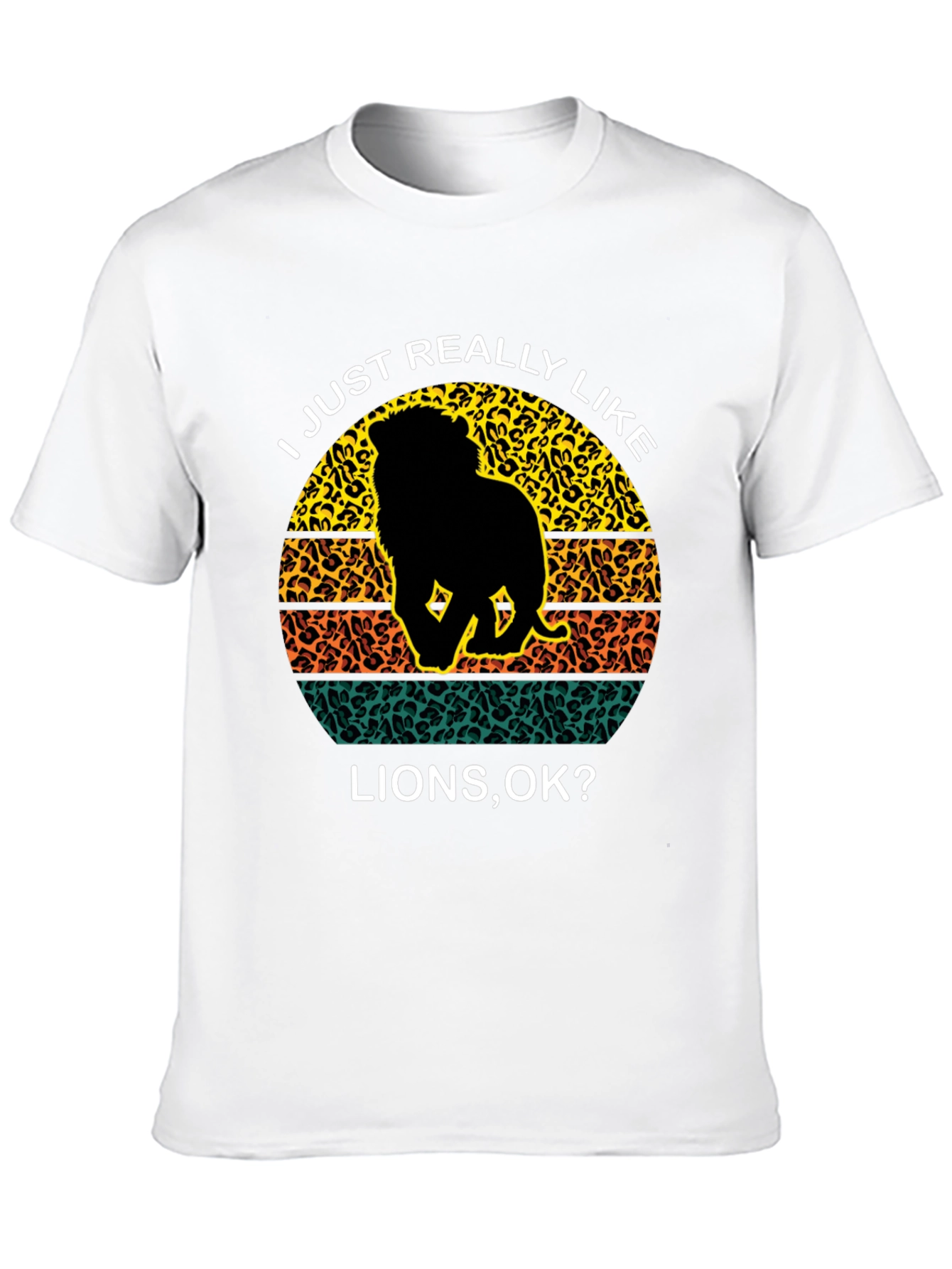 Lion Lover Graphic Tee - Animal Print Design