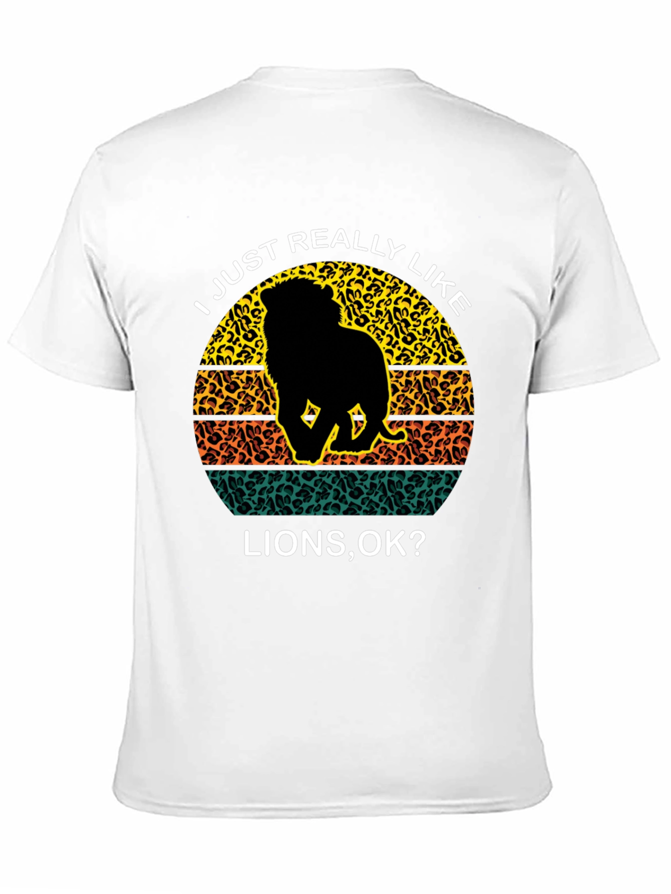 Lion Lover Graphic Tee - Animal Print Design