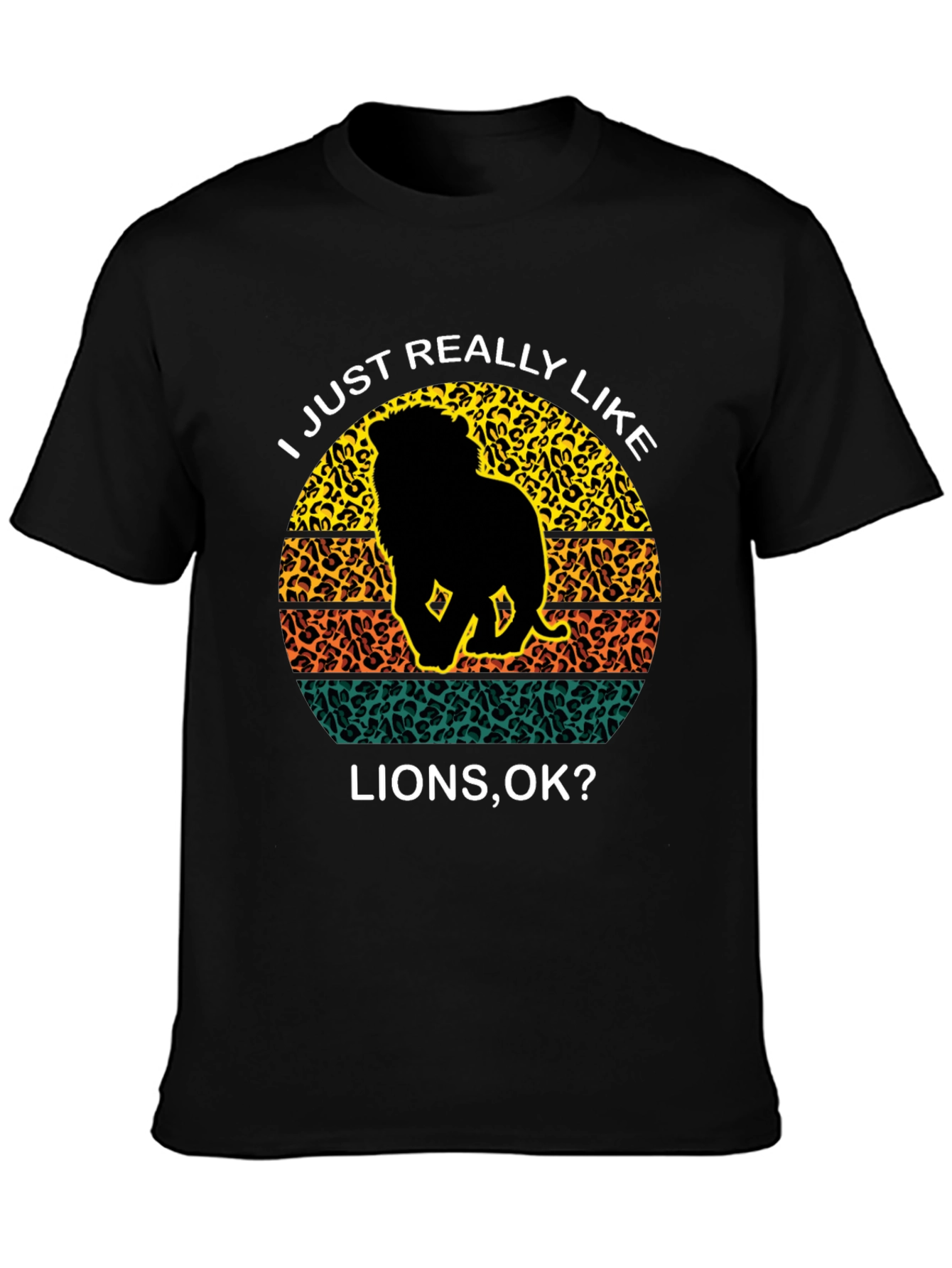 Lion Lover Graphic Tee - Animal Print Design