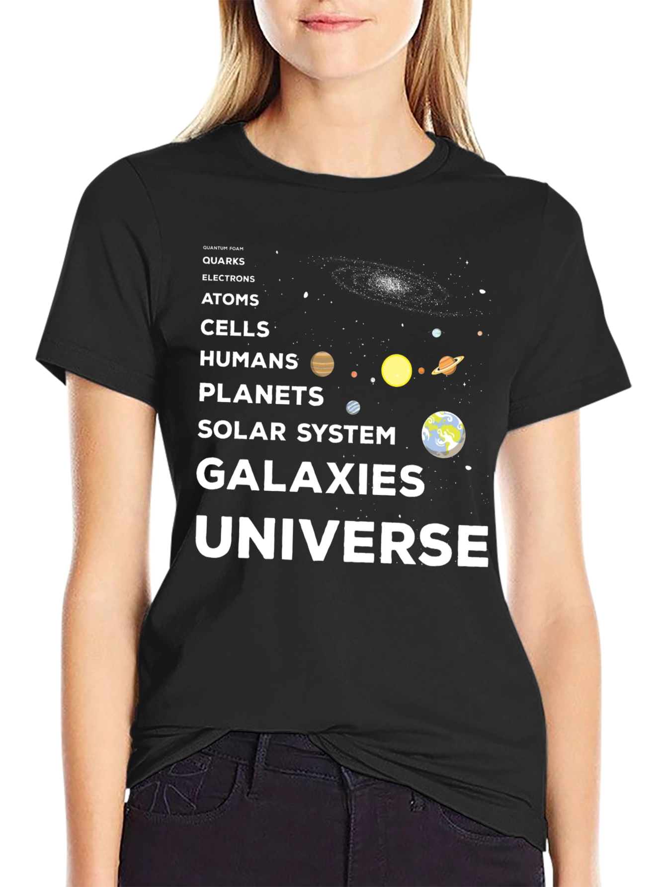 Universe Evolution Graphic T-Shirt - Black