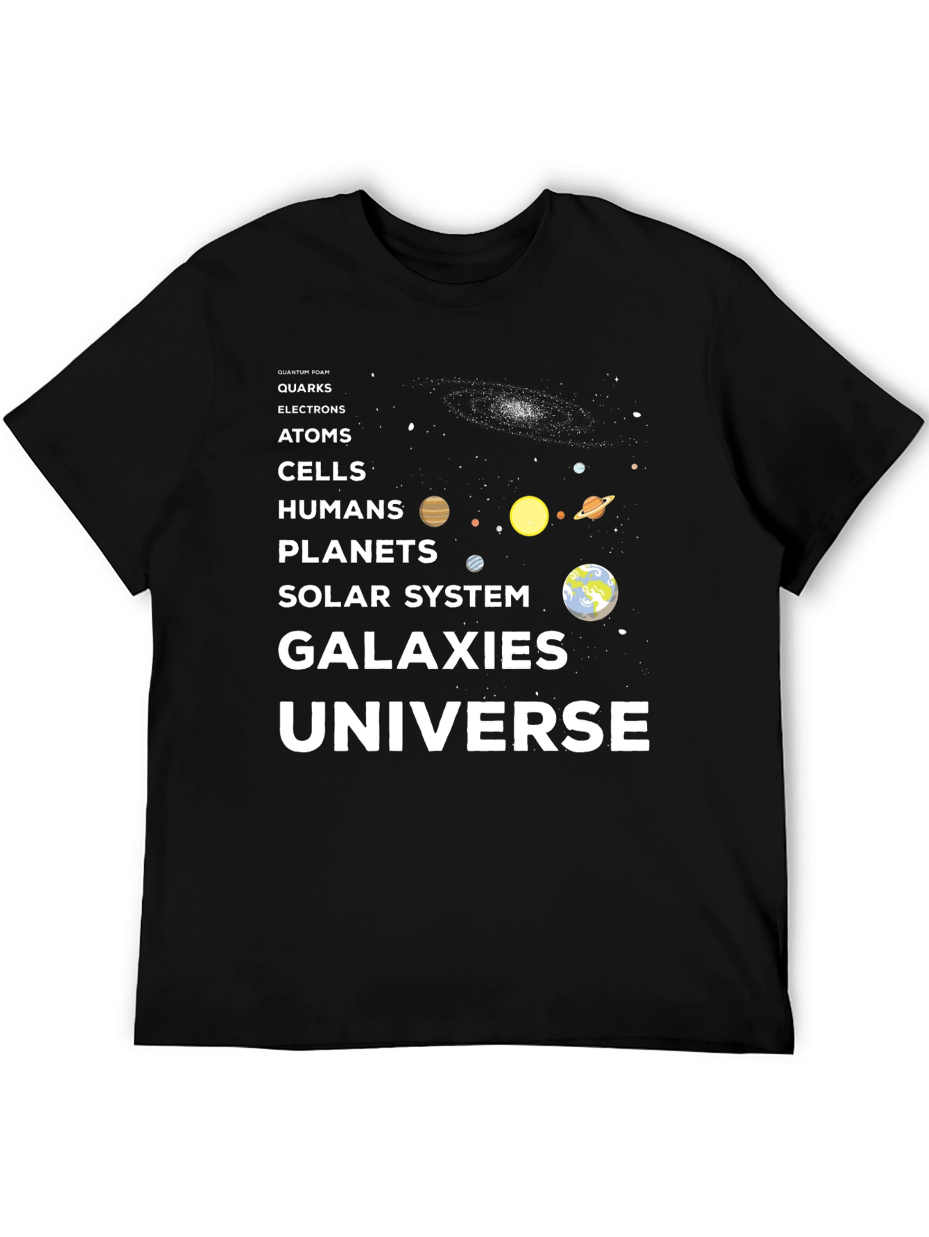 Universe Evolution Graphic T-Shirt - Black