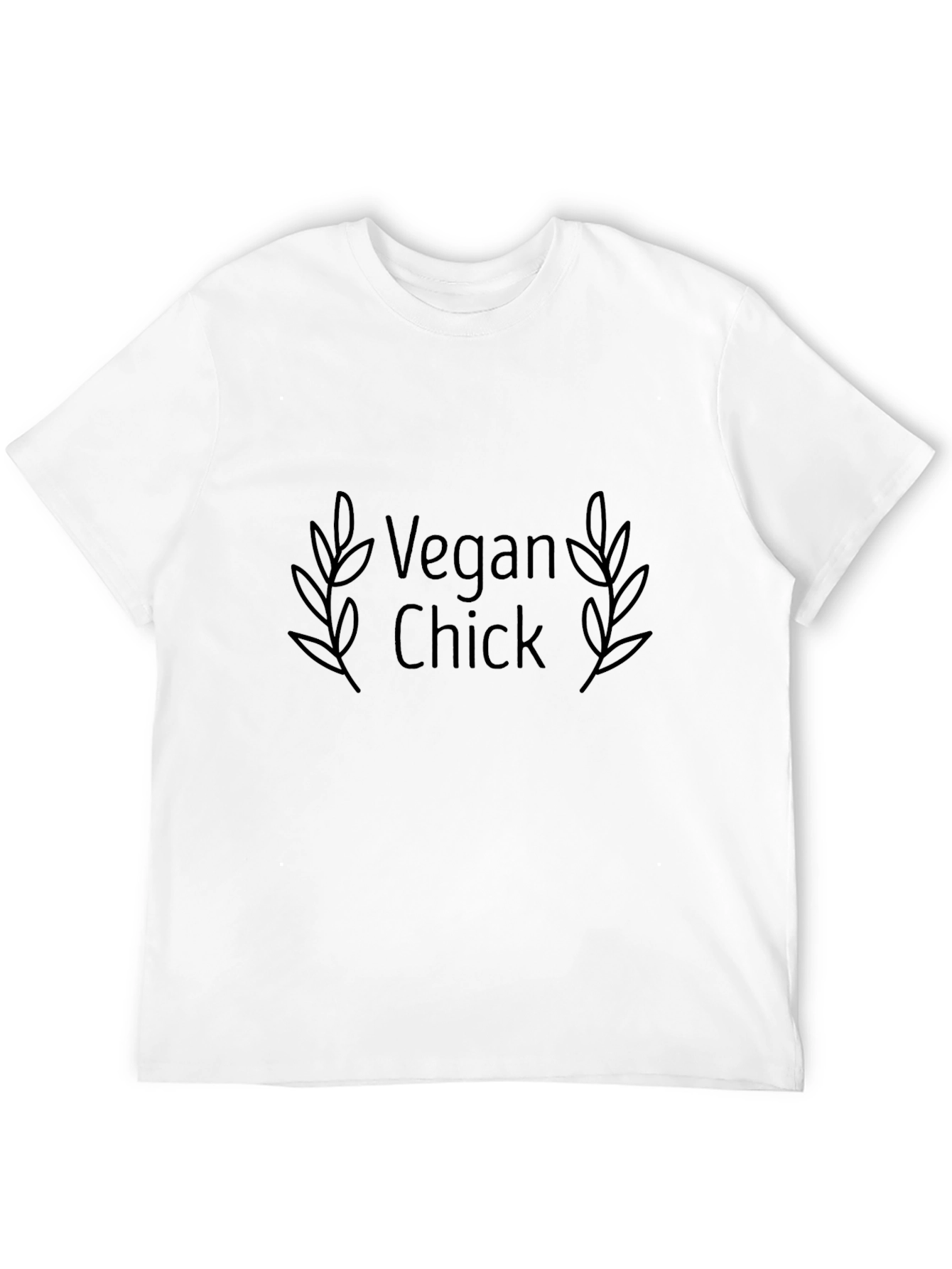Vegan Chick Tee - Black Graphic T-Shirt