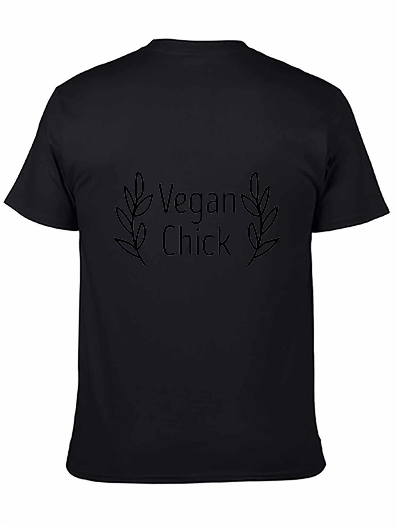 Vegan Chick Tee - Black Graphic T-Shirt