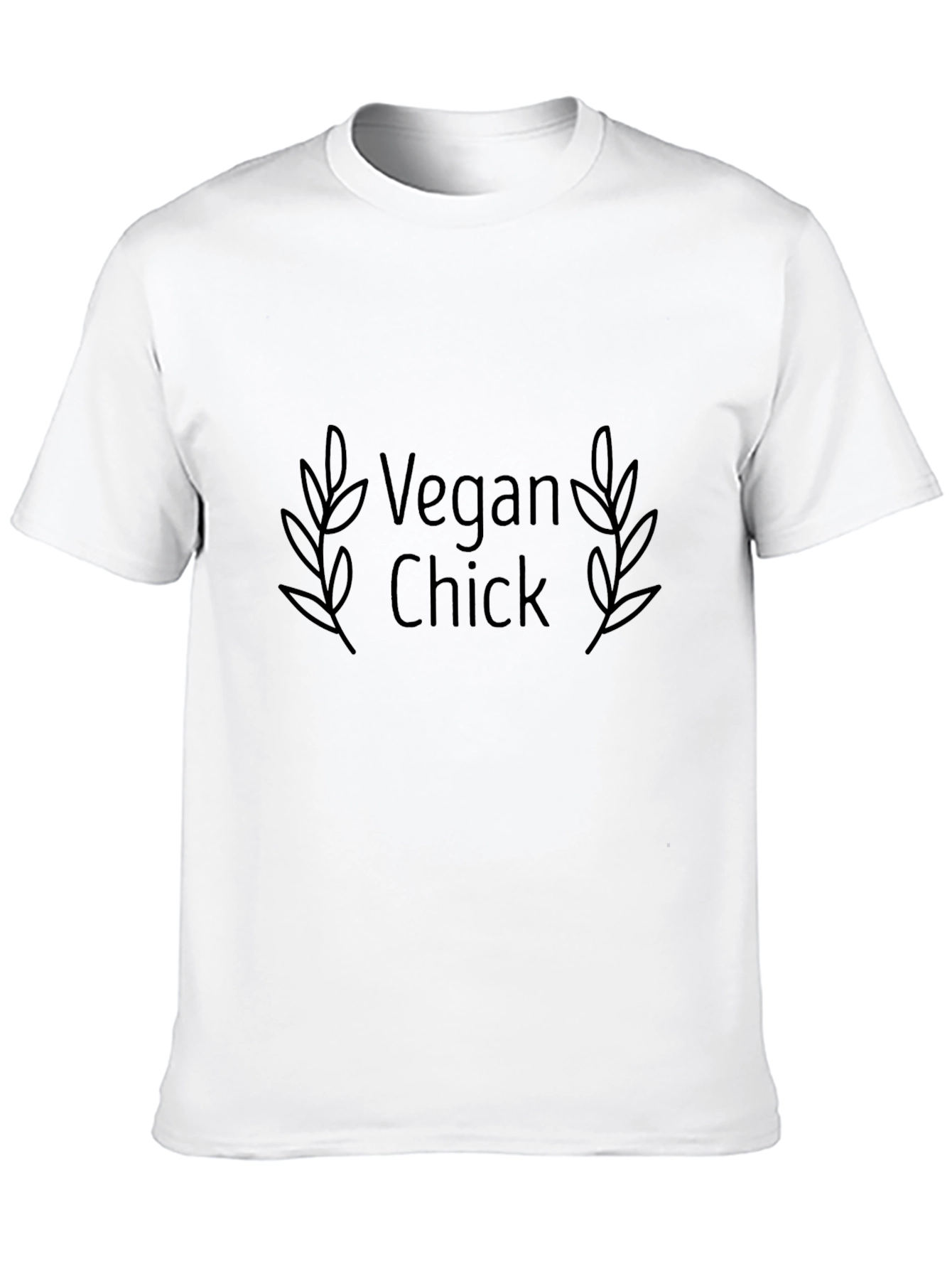 Vegan Chick Tee - Black Graphic T-Shirt